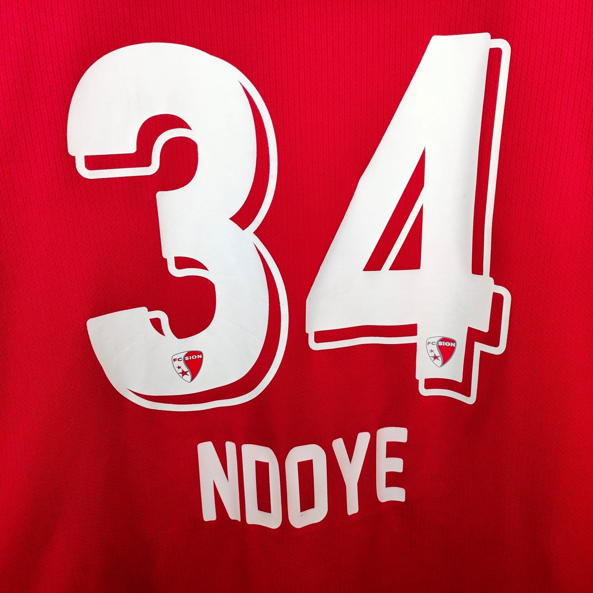2021 - 22 Match Worn FC Sion Home Shirt Ndoye 34 - 8.5/10 - (XXL) - Eternal Pitch