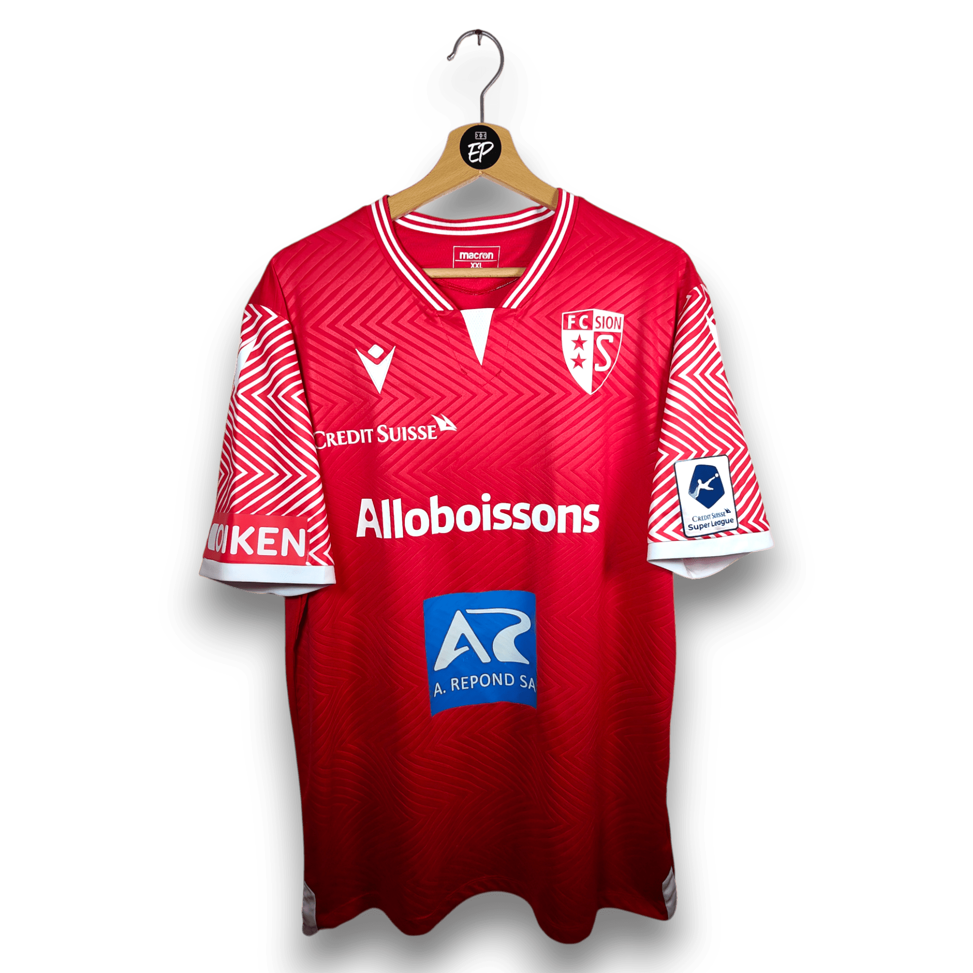 2021 - 22 Match Worn FC Sion Home Shirt Ndoye 34 - 8.5/10 - (XXL) - Eternal Pitch