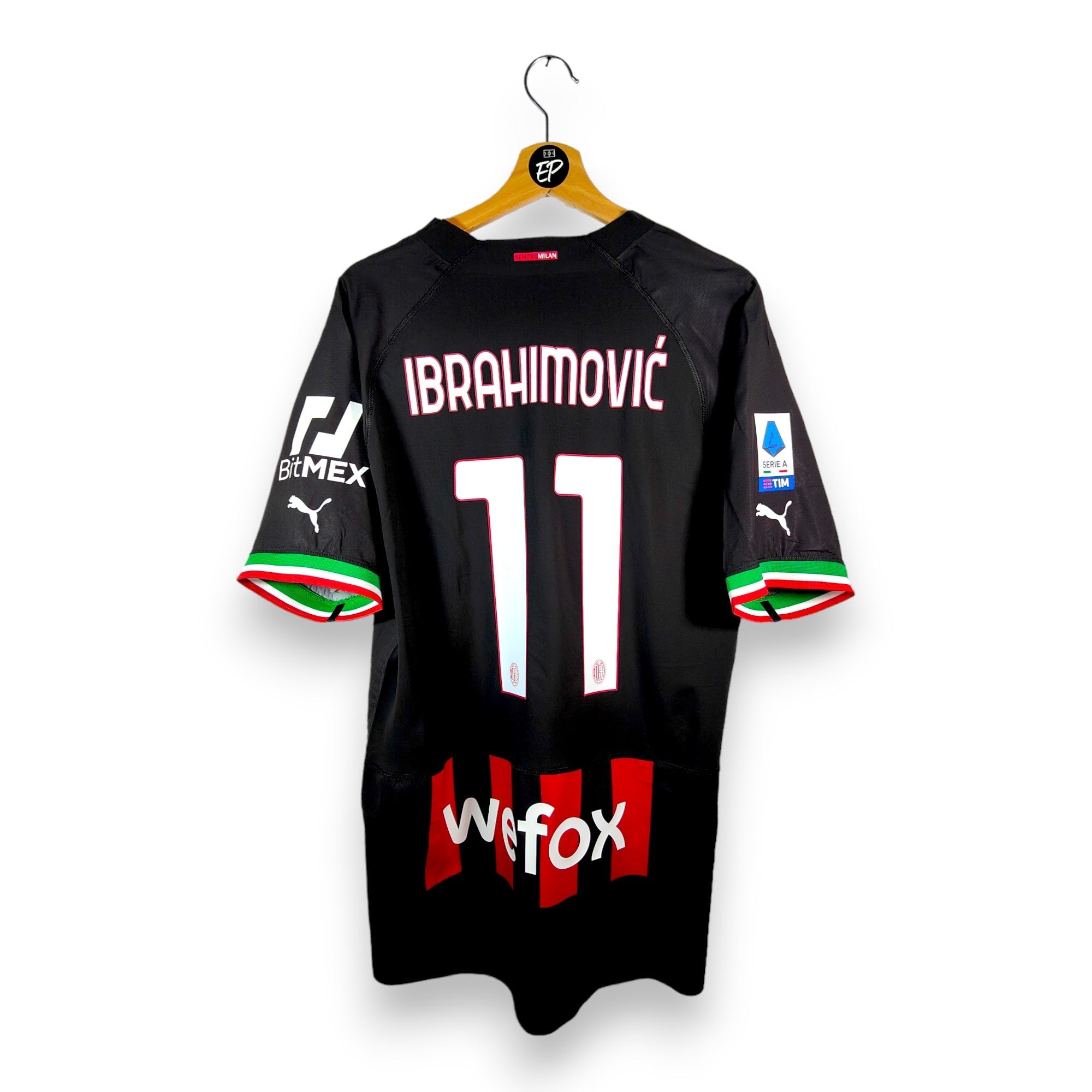2022 - 23 AC Milan Player Version Home Shirt Ibrahimovic 11 (XL) - Eternal Pitch
