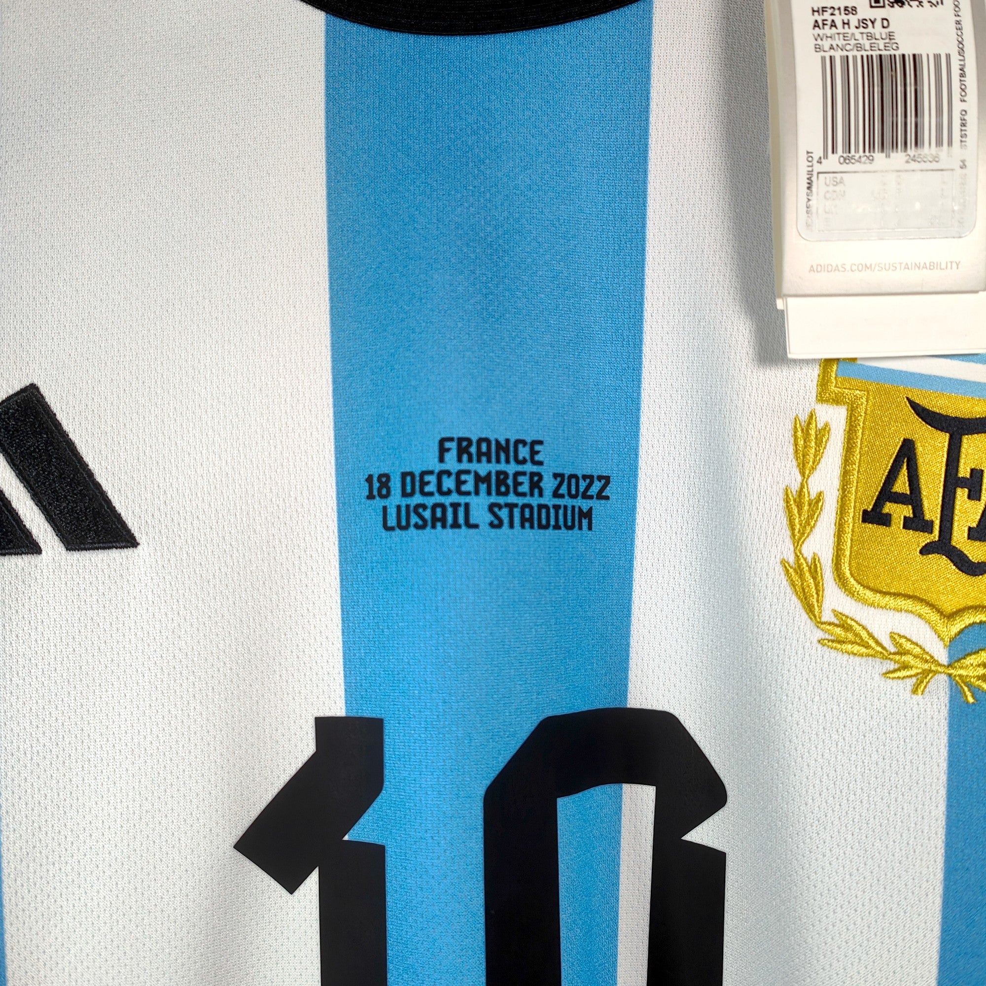 2022 - 23 Argentina Home Shirt Messi 10 - BNWT - (L) - Eternal Pitch