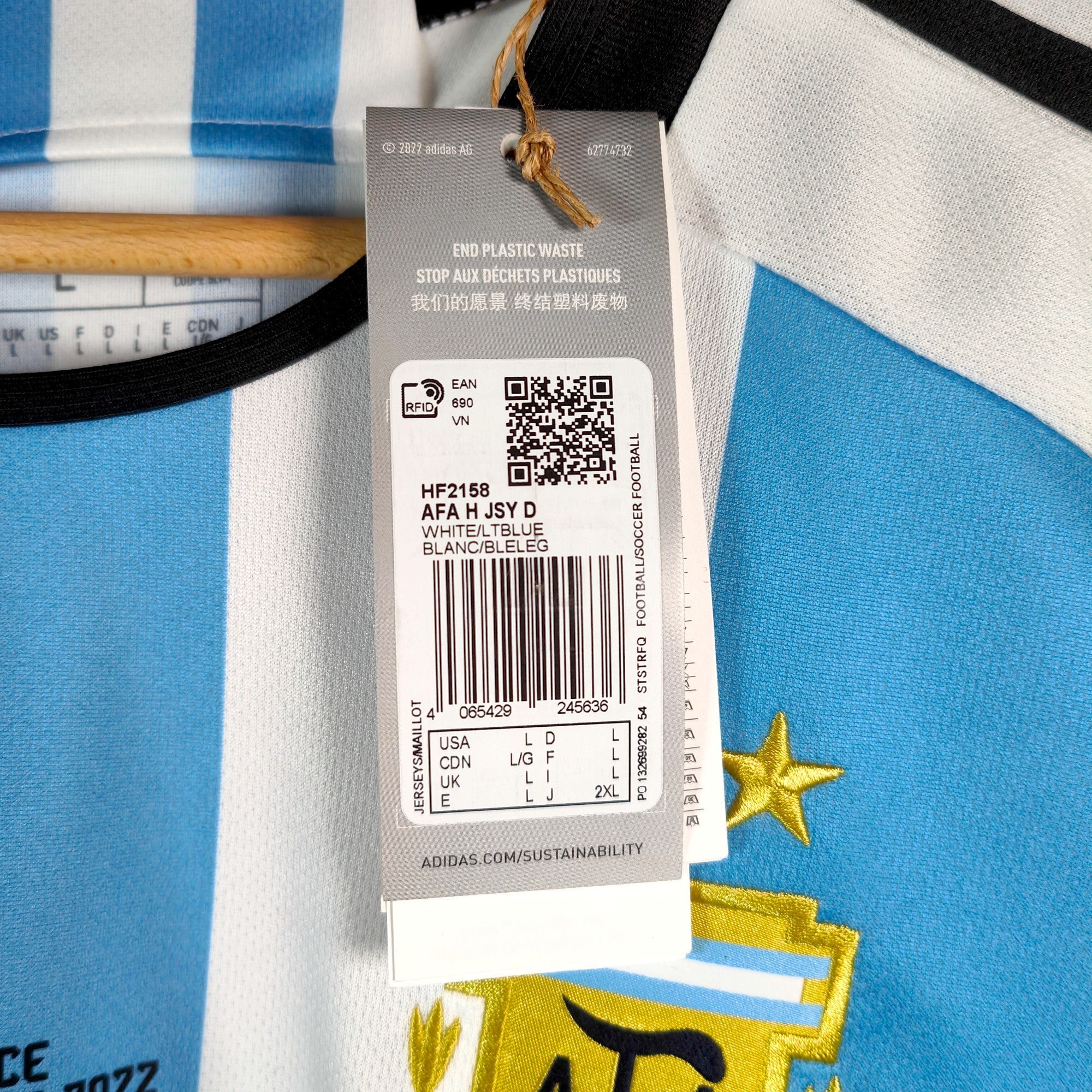 2022 - 23 Argentina Home Shirt Messi 10 - BNWT - (L) - Eternal Pitch