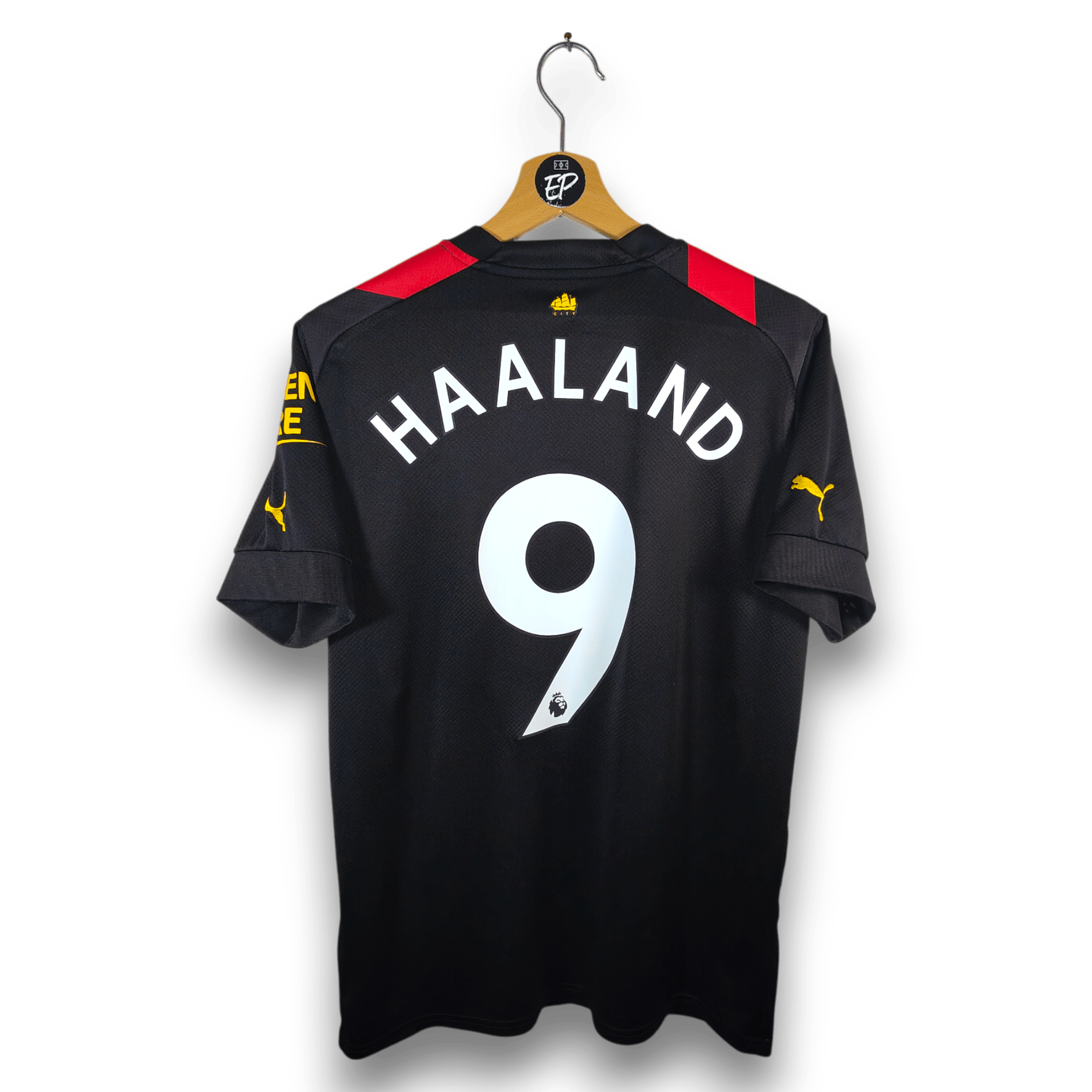 2022 - 23 Manchester City Away Shirt Haaland 9 - 8.5/10 - (M) - Eternal Pitch