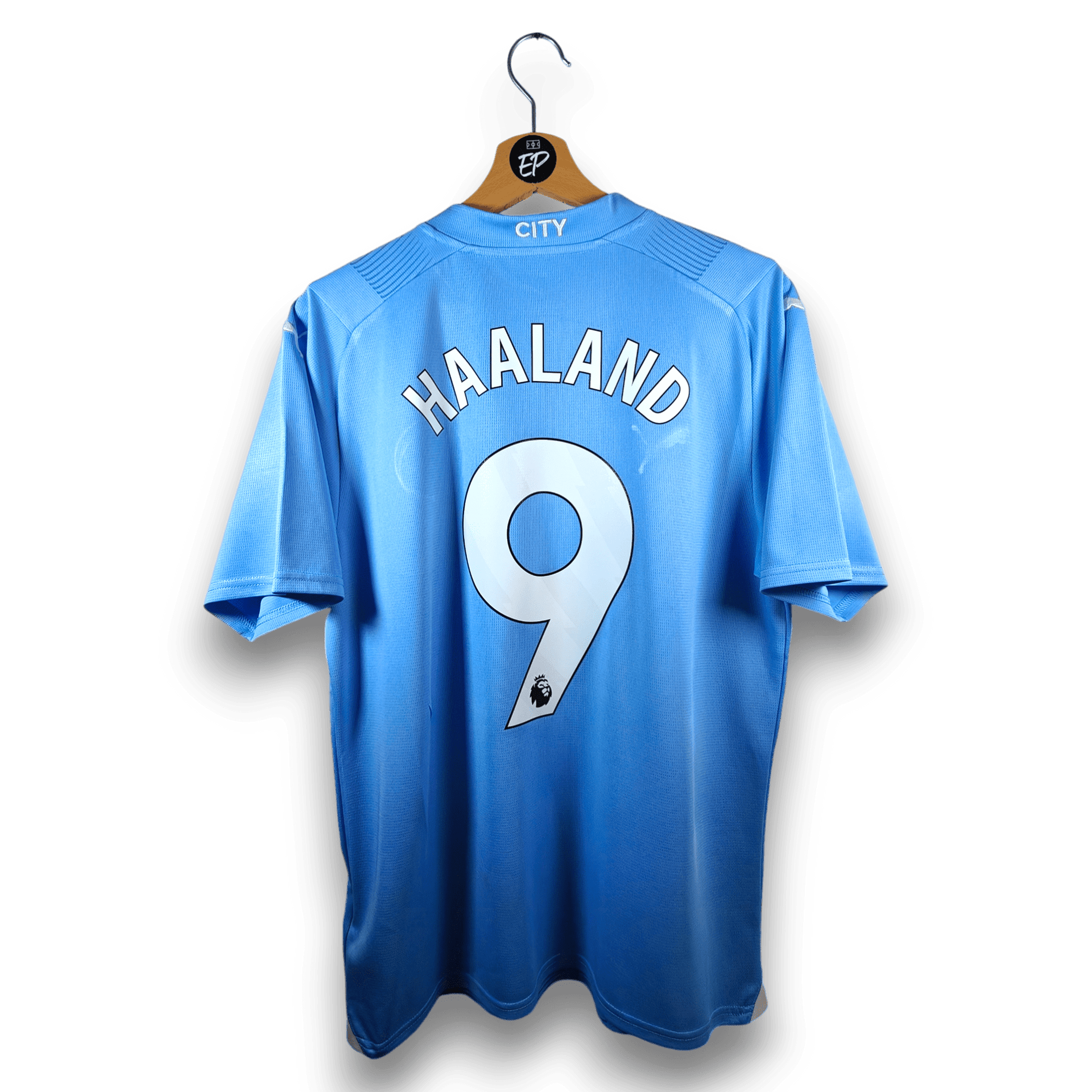 2023-24 Manchester City Home Shirt Haaland #9 - 8/10 - (L
