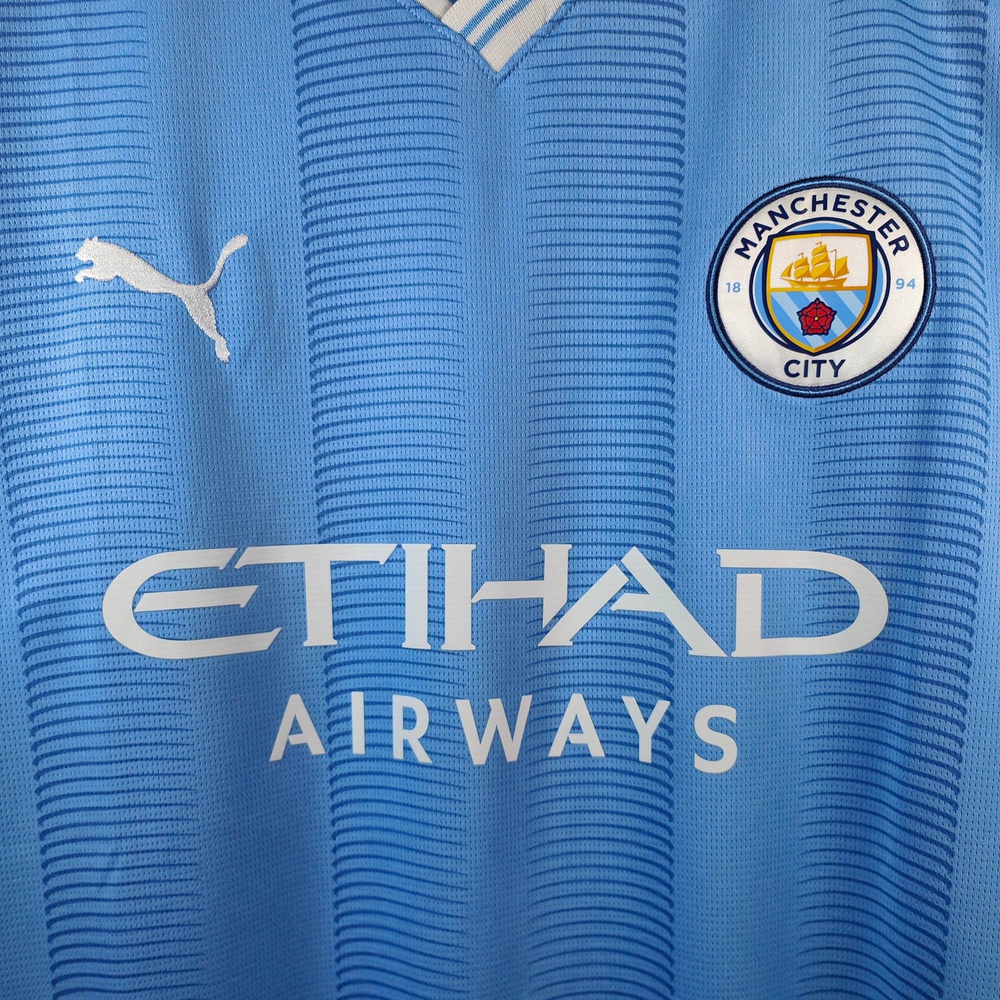 2023 - 24 Manchester City Home Shirt Haaland 9 - 8/10 - (L) - Eternal Pitch