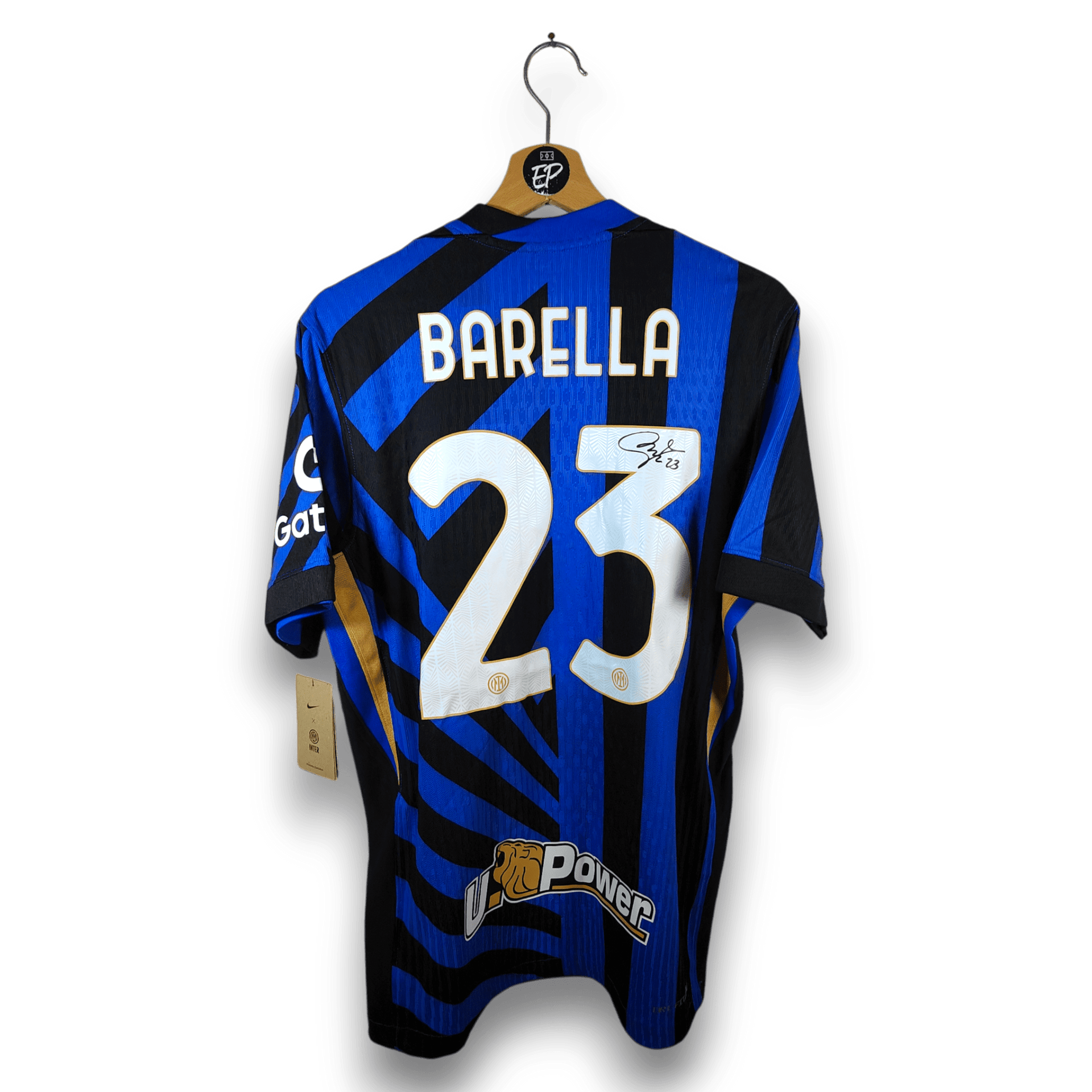 2024-25 Inter Milan SIGNED Player Version Home Shirt Barella #23