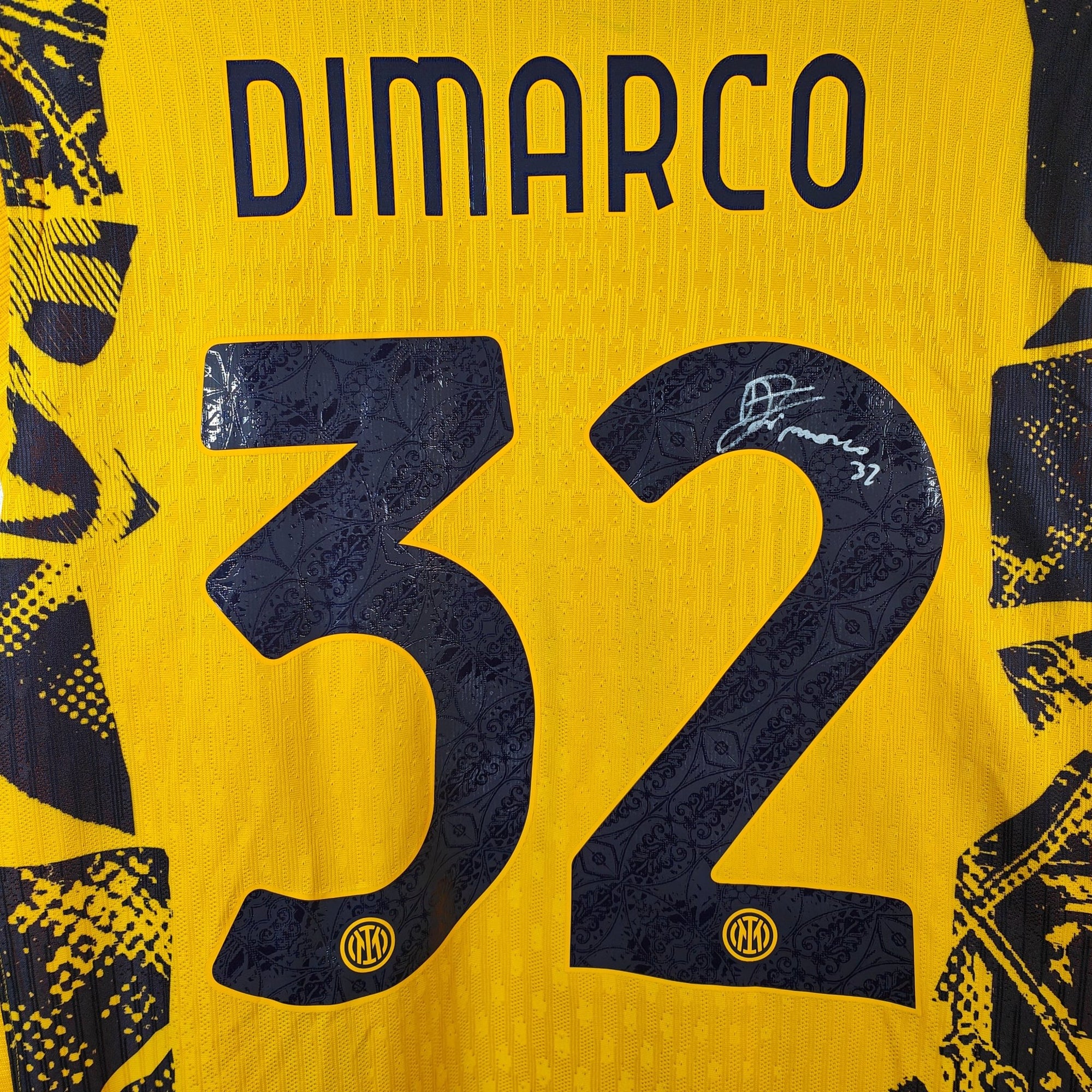 2024 - 25 Inter Milan SIGNED Player Version Third Shirt Di Marco 32 - BNWT - Eternal Pitch