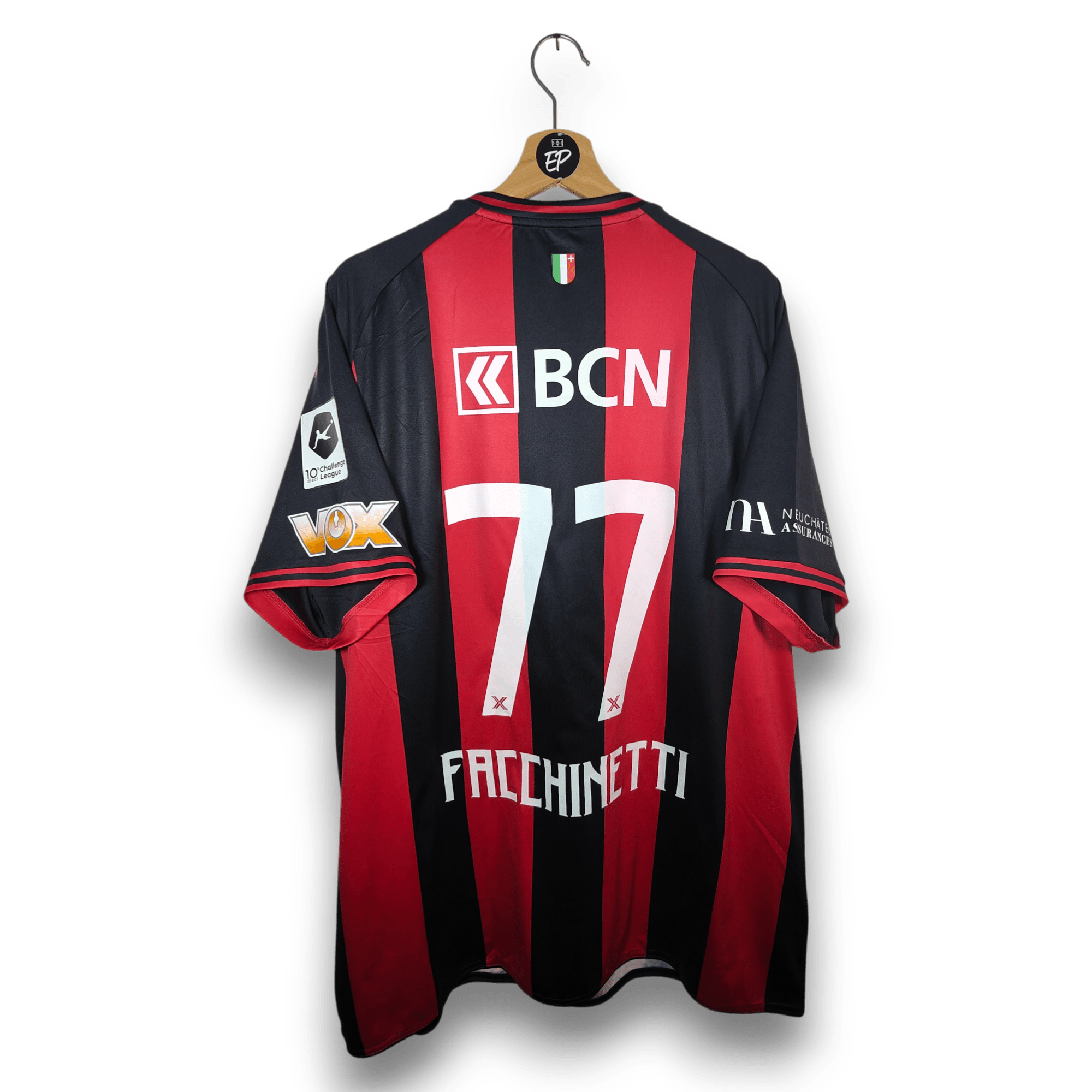 2024 - 25 Neuchatel Xamax Home Shirt Facchinetti 77 - 9.5/10 - (XXL) - Eternal Pitch