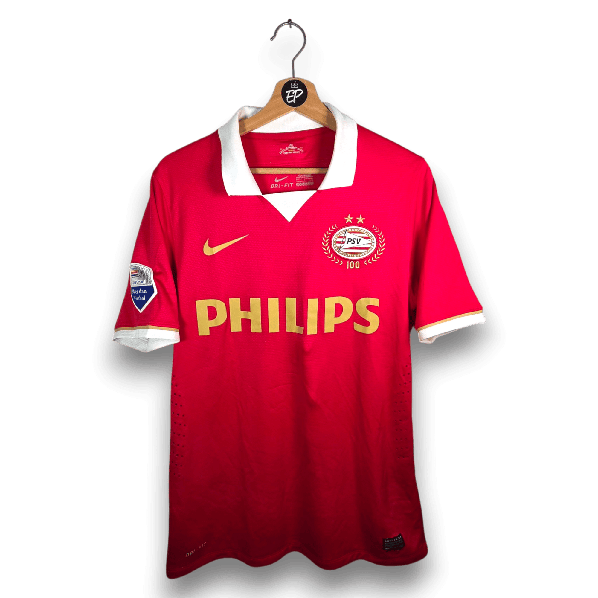 2013-14 PSV Home Centenary Shirt Match Worn / Issue Maher 