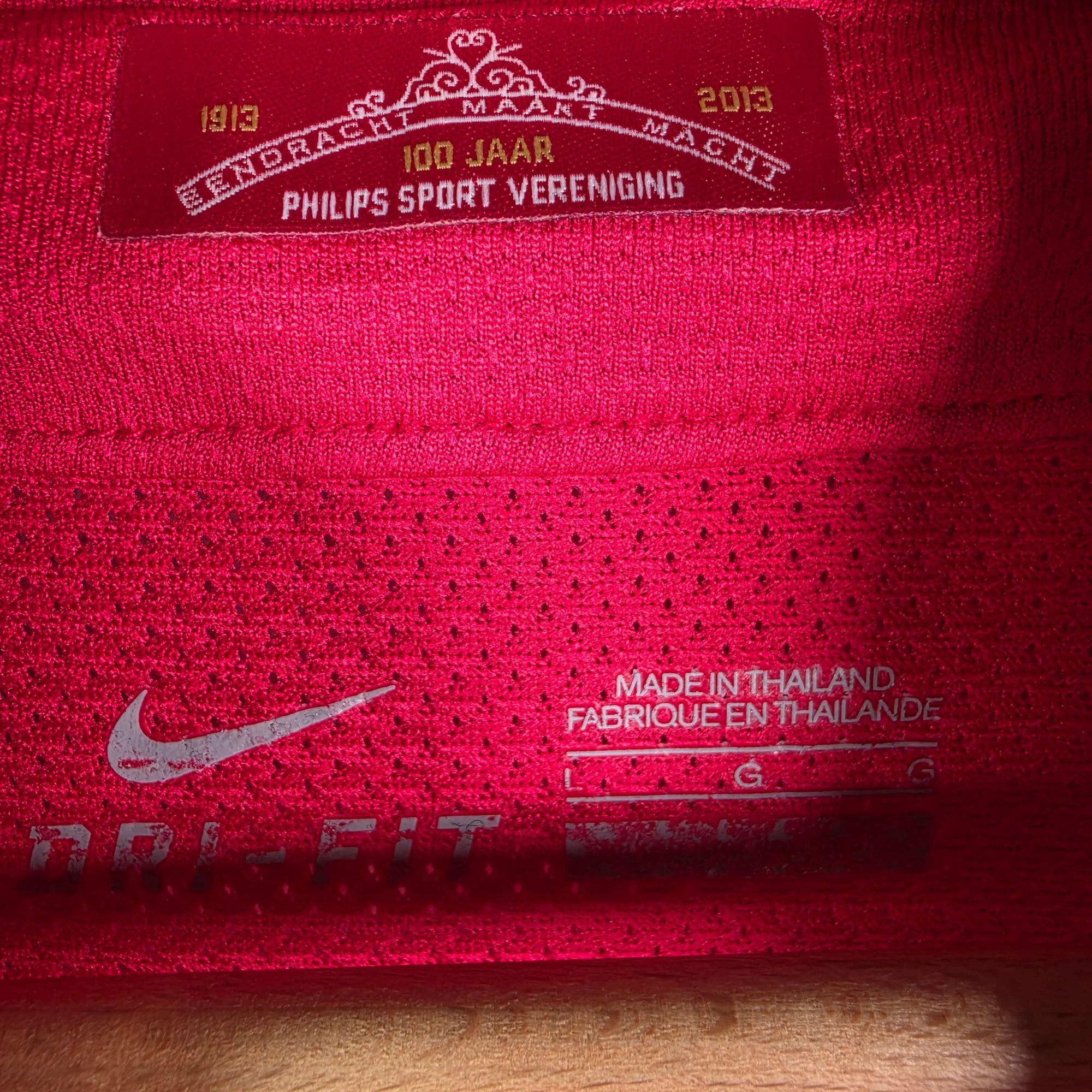 2013-14 PSV Home Centenary Shirt Match Worn / Issue Maher 