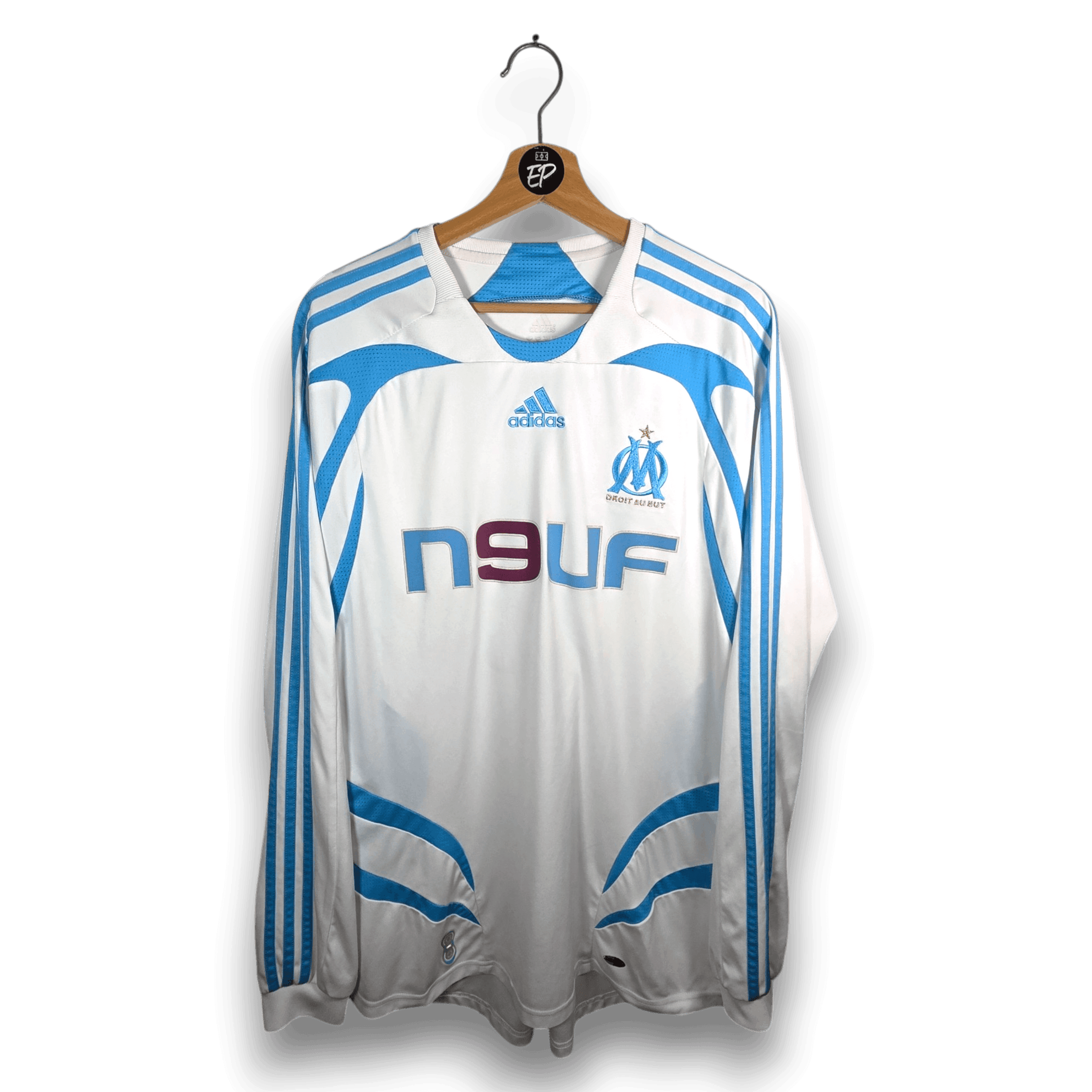 2007-08 Olympique Marseille Home LS Shirt Cana 