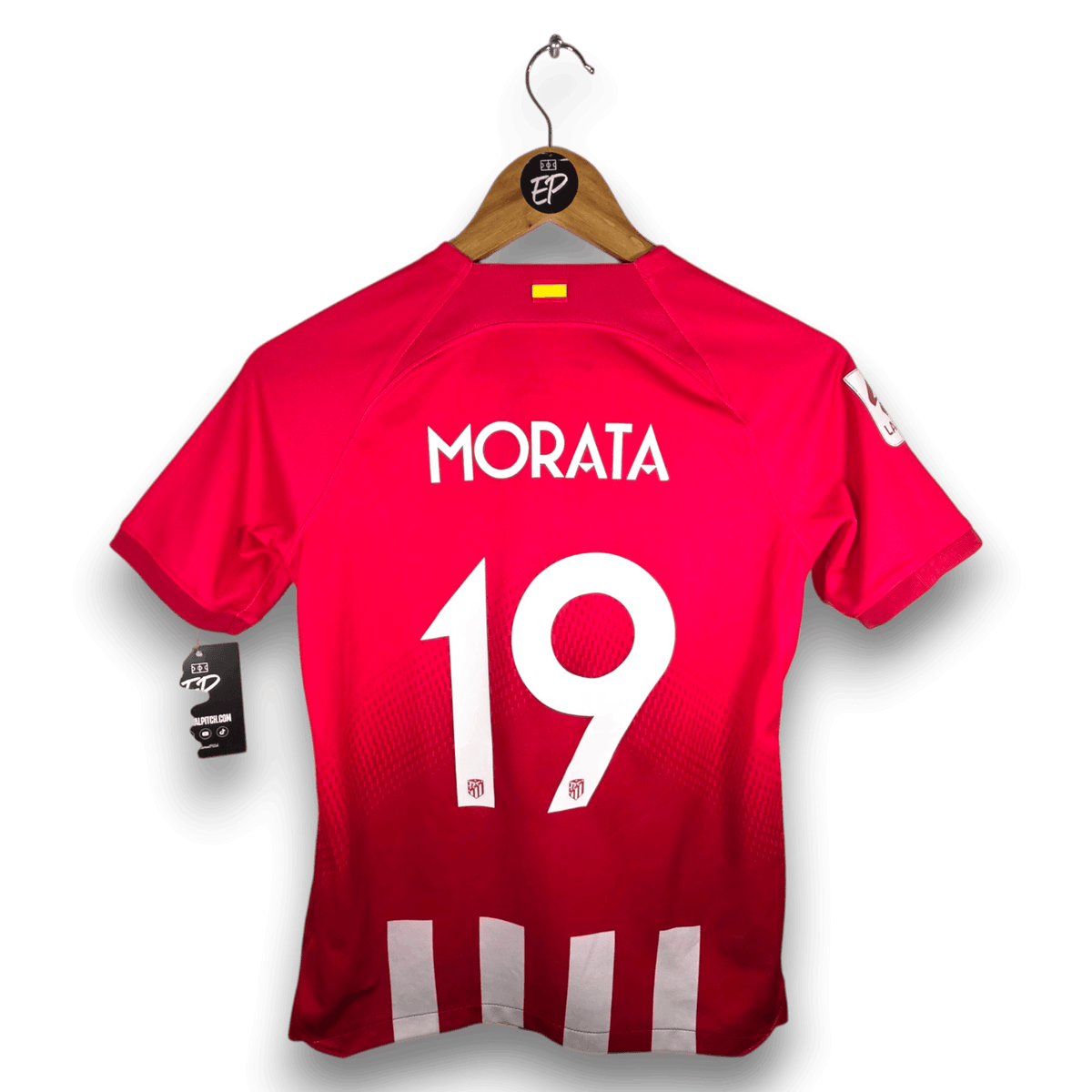 2023-24 Atletico Madrid Home Shirt Morata 