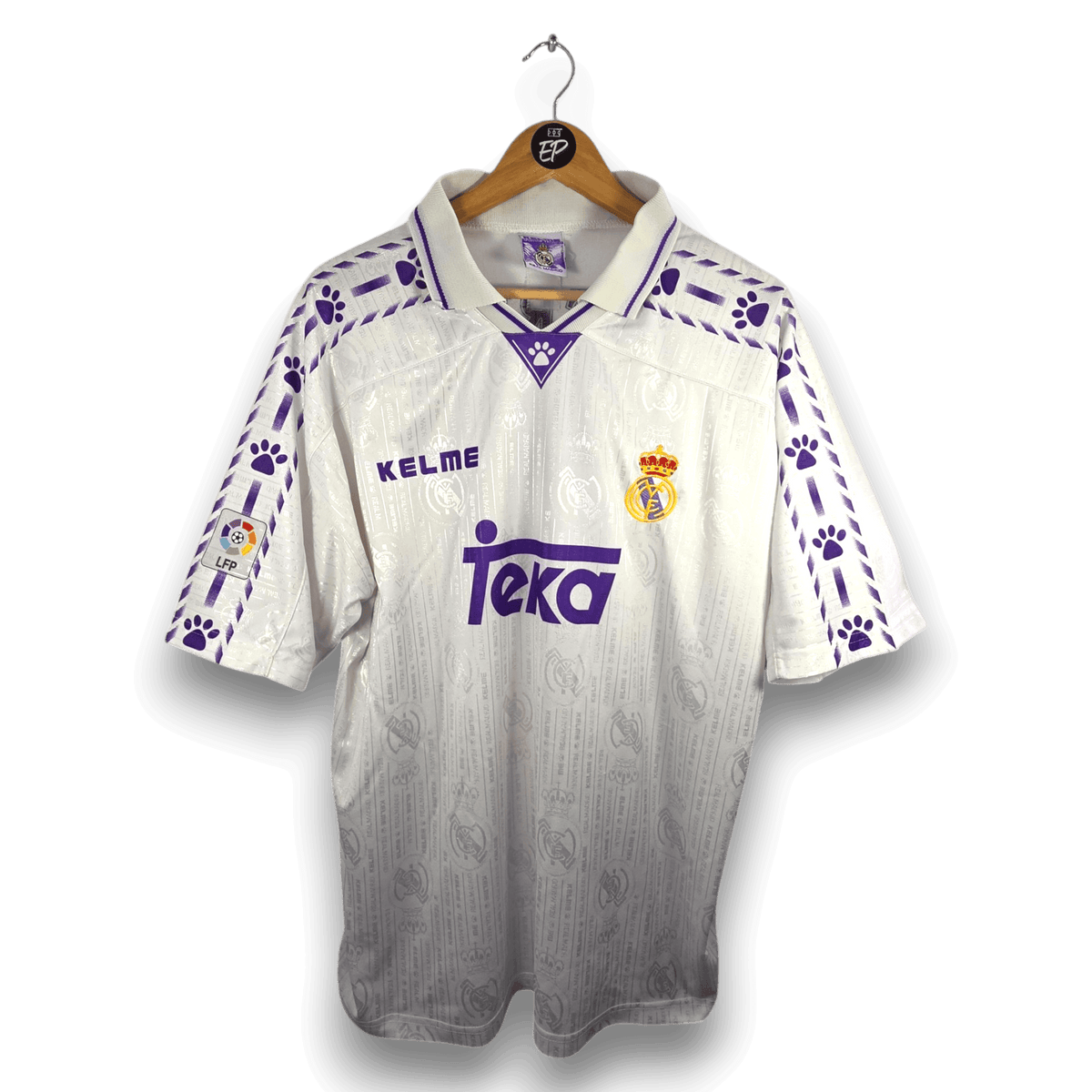 1996-97 Real Madrid Home Shirt Hierro 