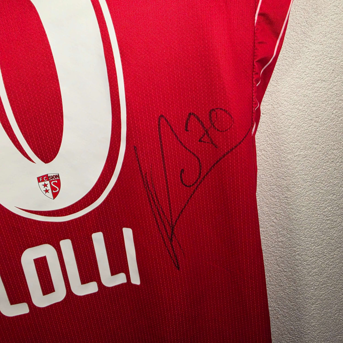 2025-26 FC Sion Away Shirt SIGNED Unwashed Kololli 