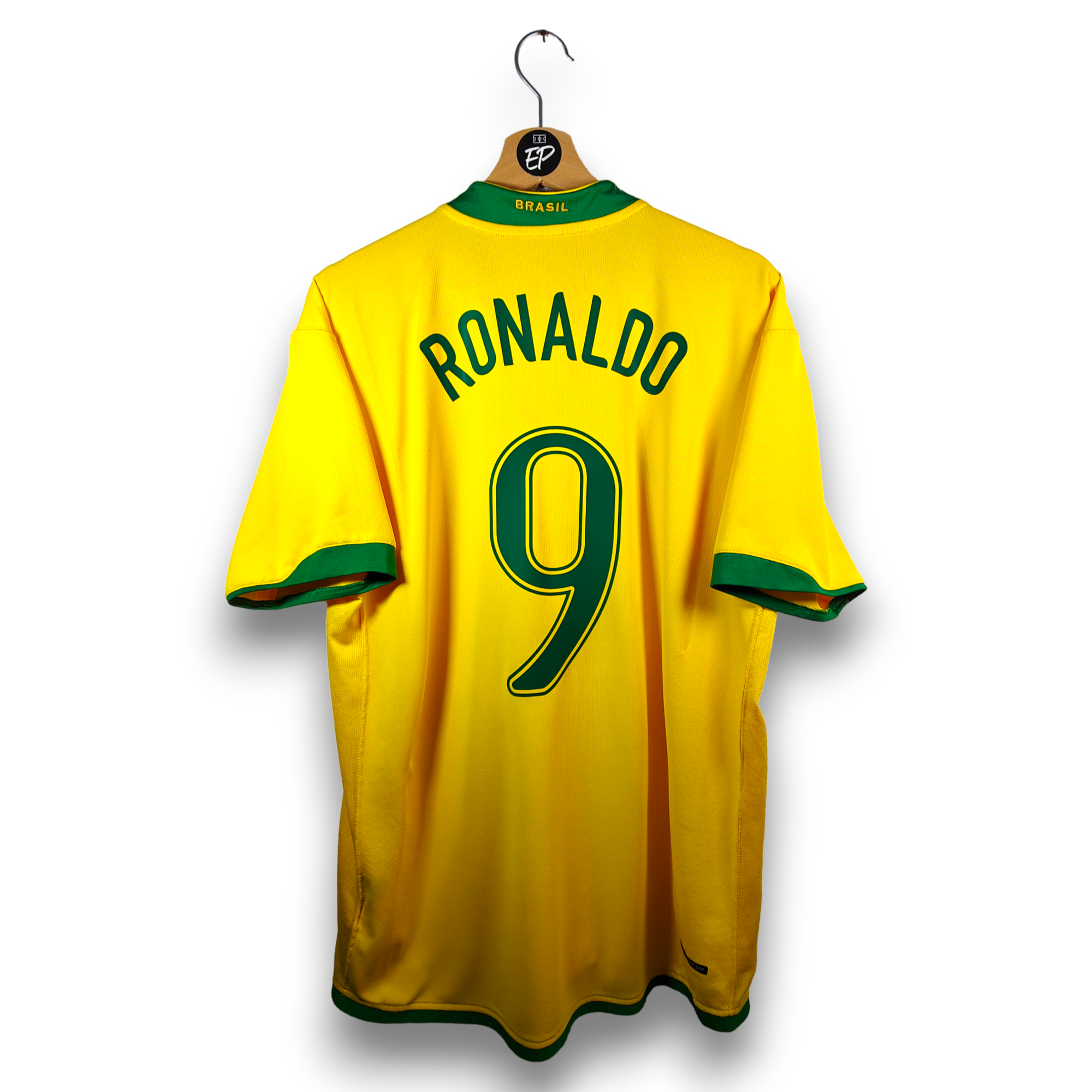 Brazil Home Shirt Ronaldo #9 (XL)