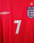 2004-06 England Away Shirt Beckham 