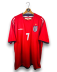 2004-06 England Away Shirt Beckham 