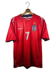 2004-06 England Away Shirt Beckham 