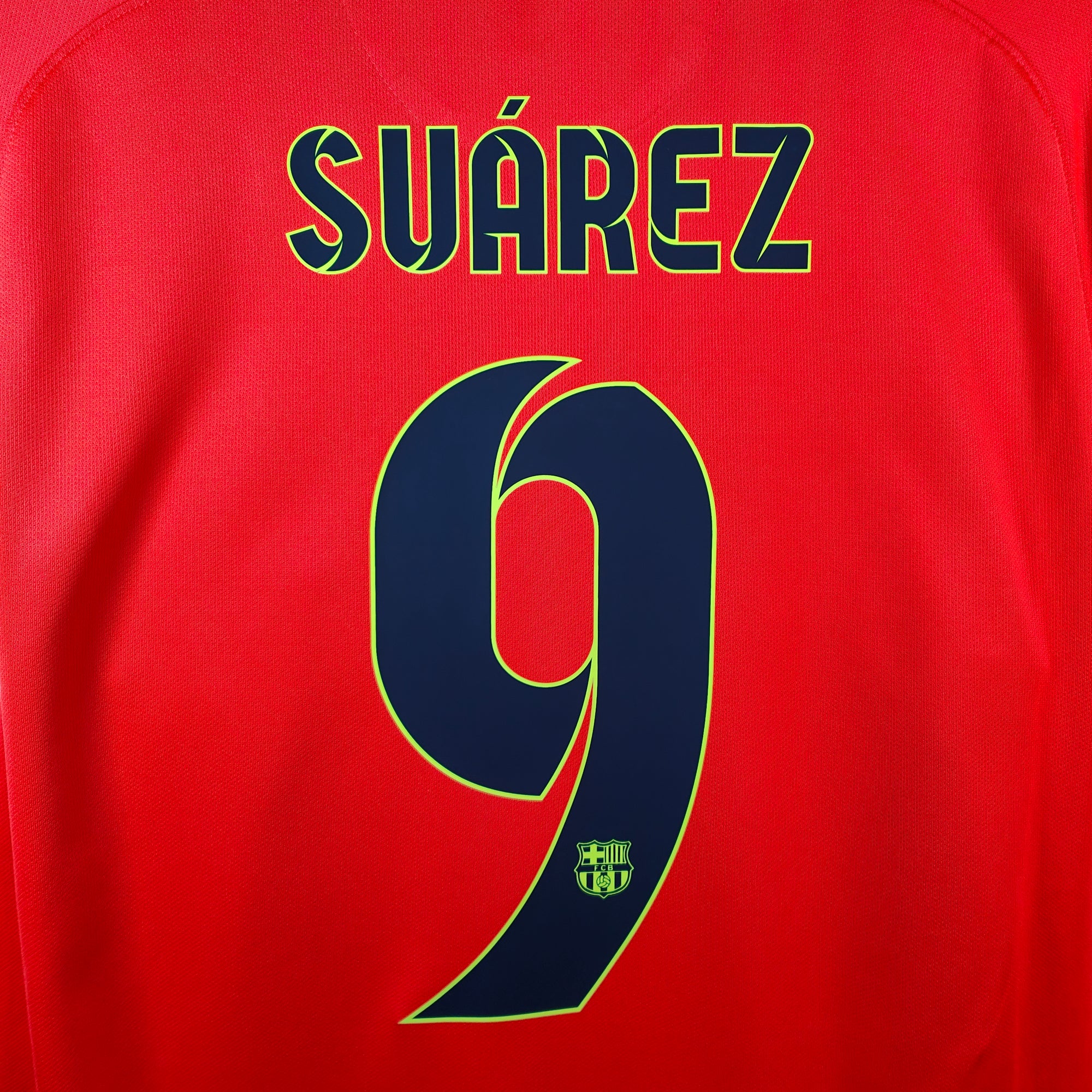 2014-15 FC Barcelona Away Shirt Suarez 