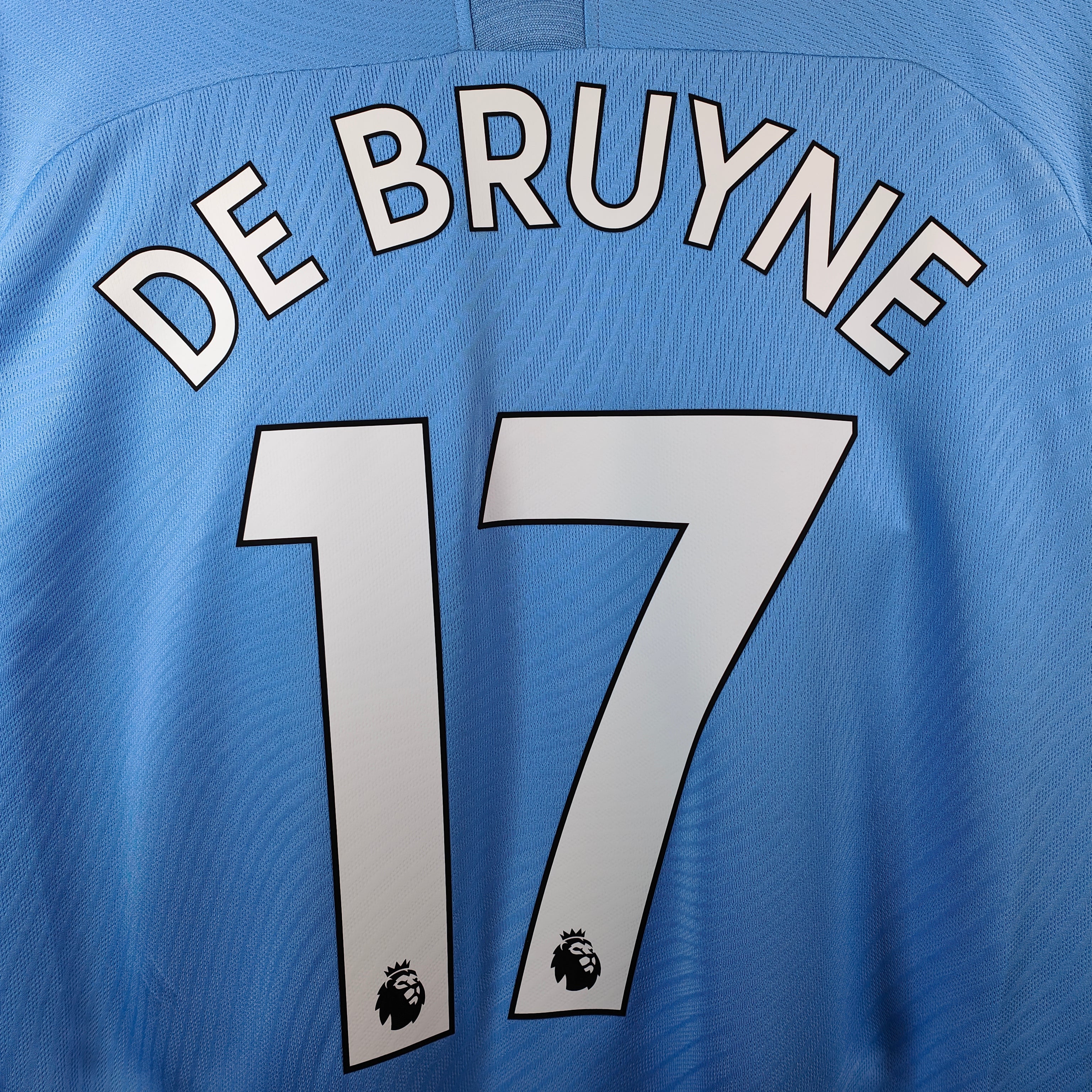 2019-20 Manchester City Home Shirt De Bruyne #17 - 9.5/10