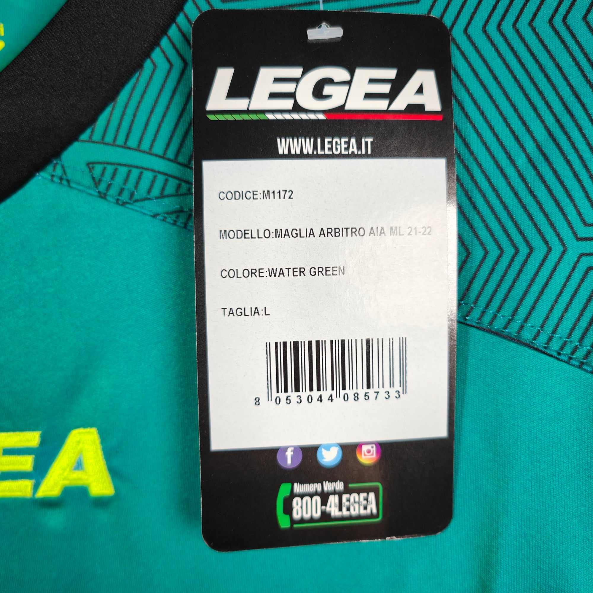 Referee Serie A Italy Shirt Green - BNWT - (L)