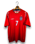 2004-06 England Away Shirt Beckham 