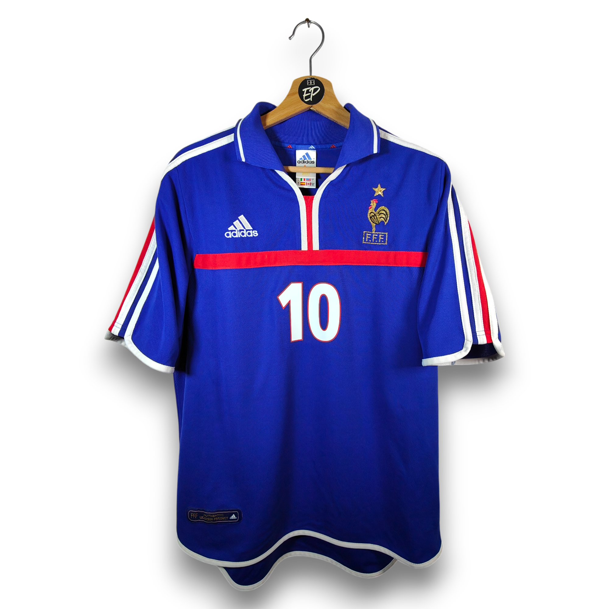 2000-02 France Home Shirt Zidane 