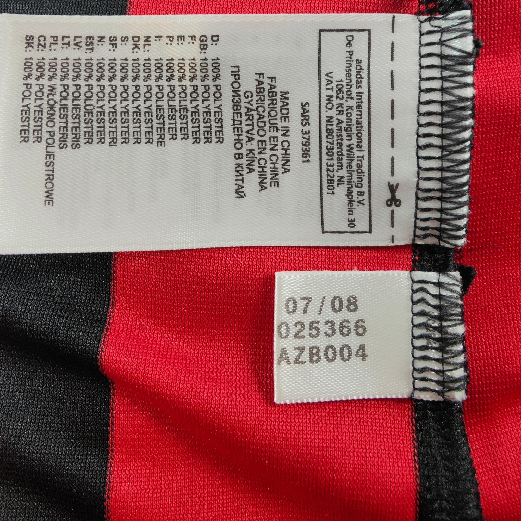 2008-09 AC Milan Home Shirt Ronaldinho LS 