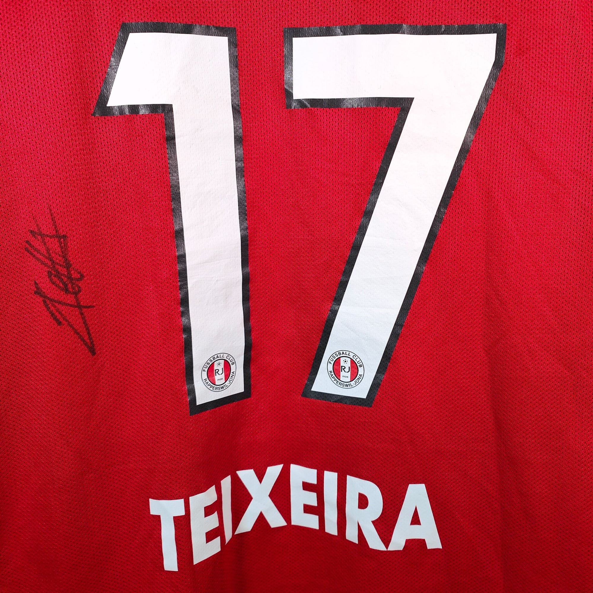 2017-18 FC Rapperswil-Jona Signed Home Shirt Teixeira 