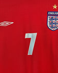2004-06 England Away Shirt Beckham 