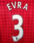 2012-13 Manchester United Home Shirt Evra LS 
