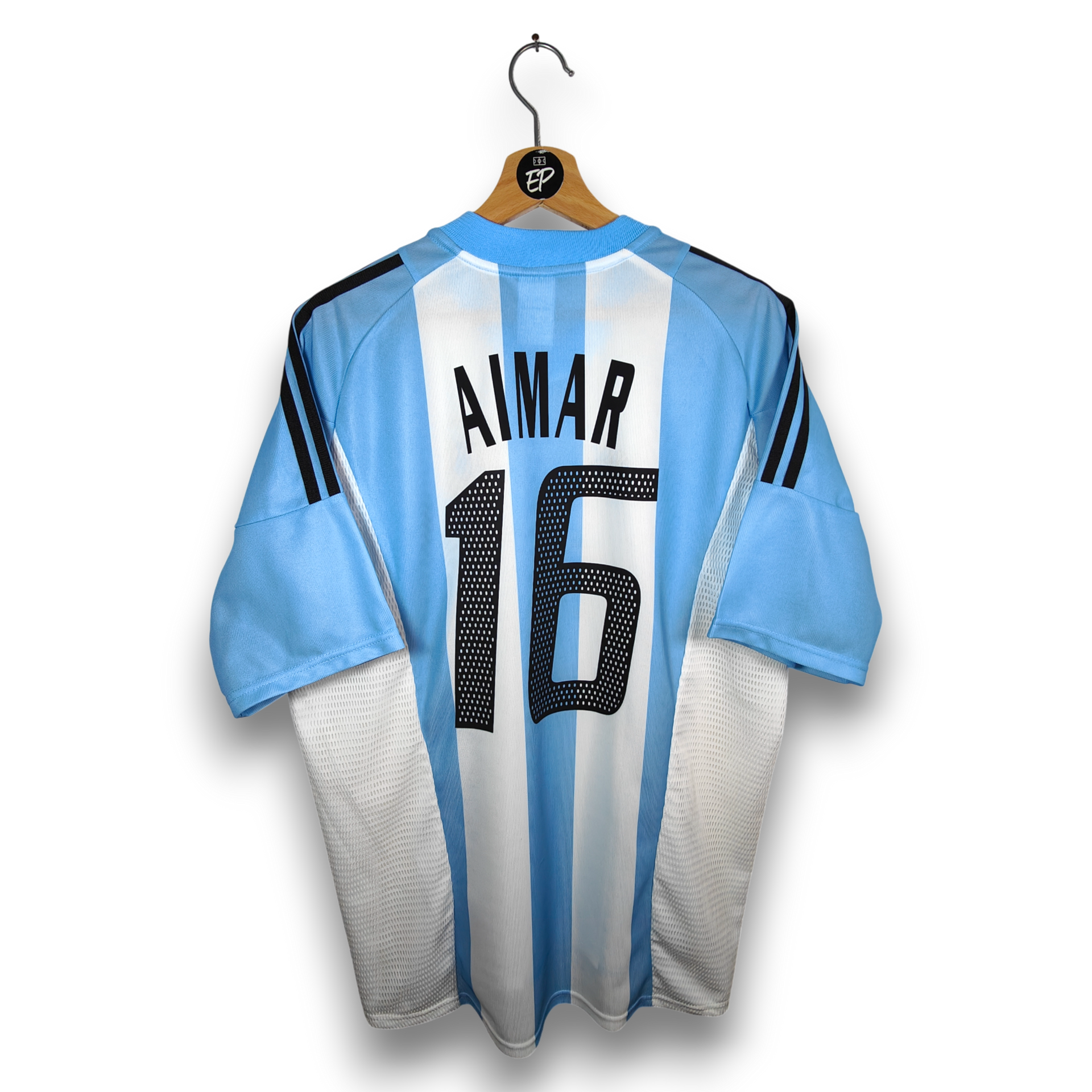 2002-04 Argentina Home Shirt Aimar #16 - 9/10 - (L) – 167309