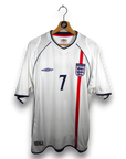 2001-03 England Home Shirt Beckham 