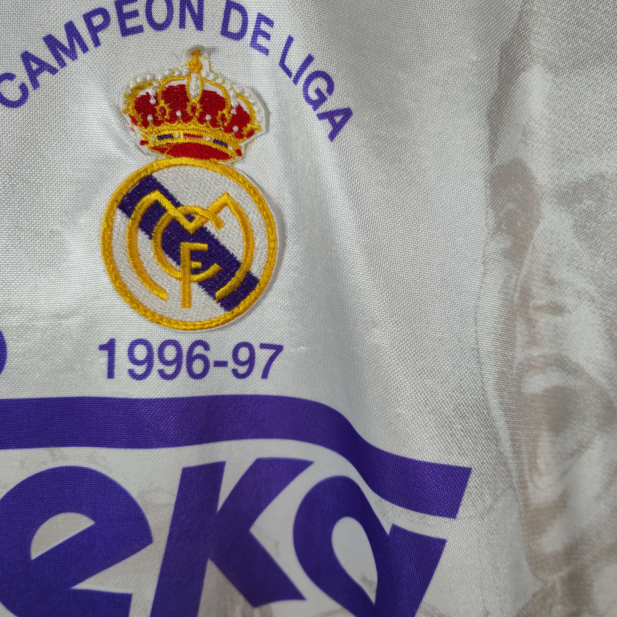 1996-97 Real Madrid Shirt Campeón de Liga - 8/10 - (L)