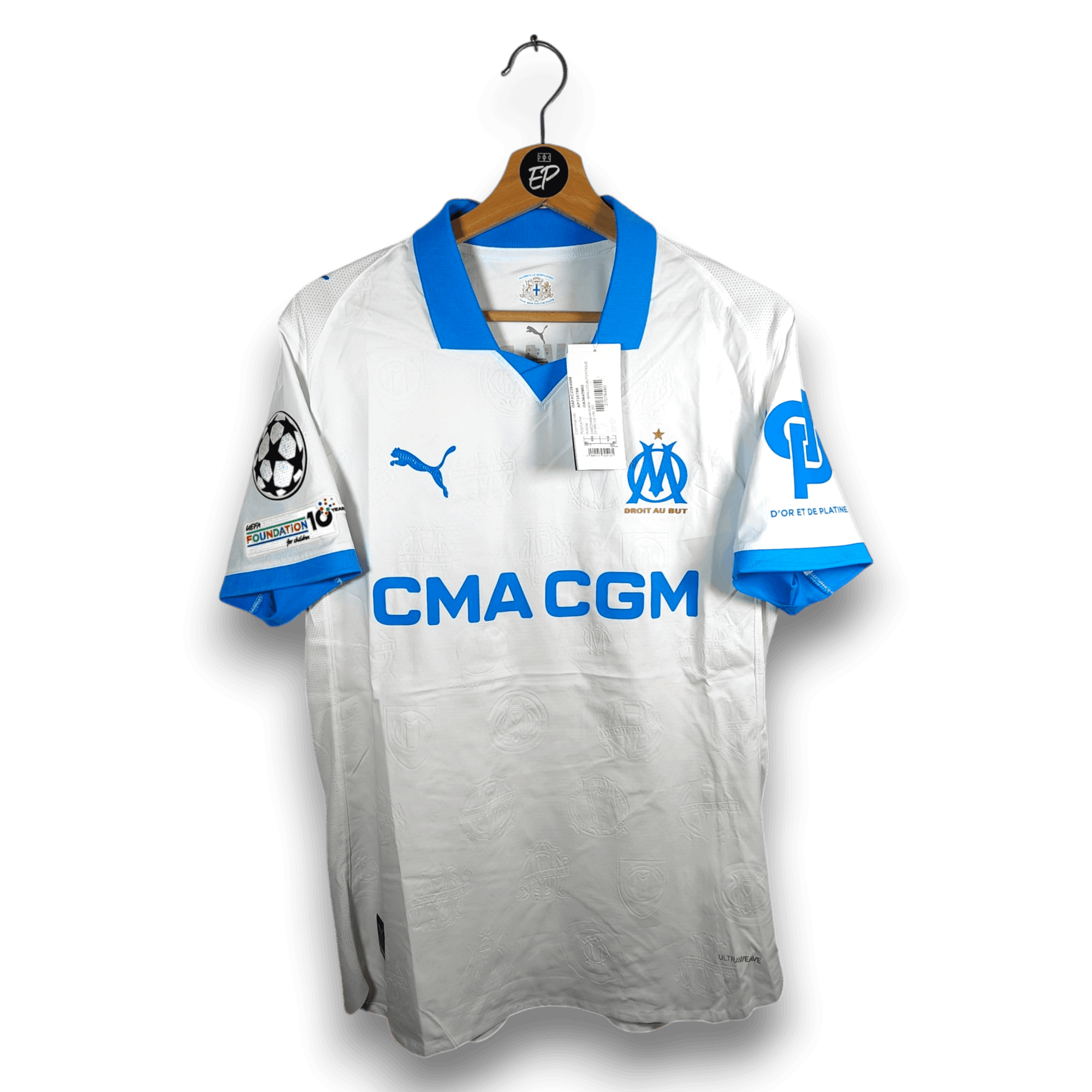 2025-26 Olympique Marseille Home Shirt Player version Pavard 