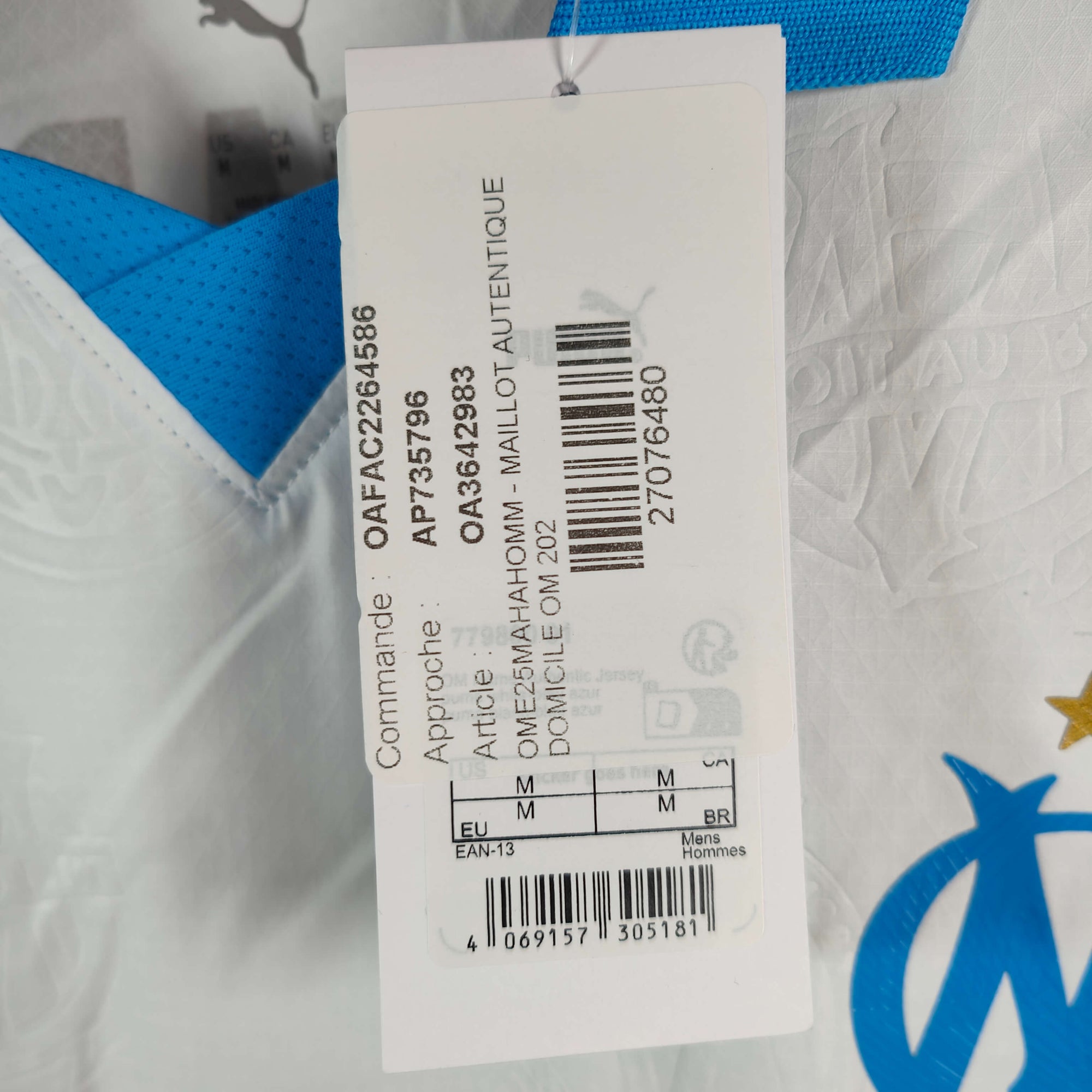 2025-26 Olympique Marseille Home Shirt Player version Pavard 