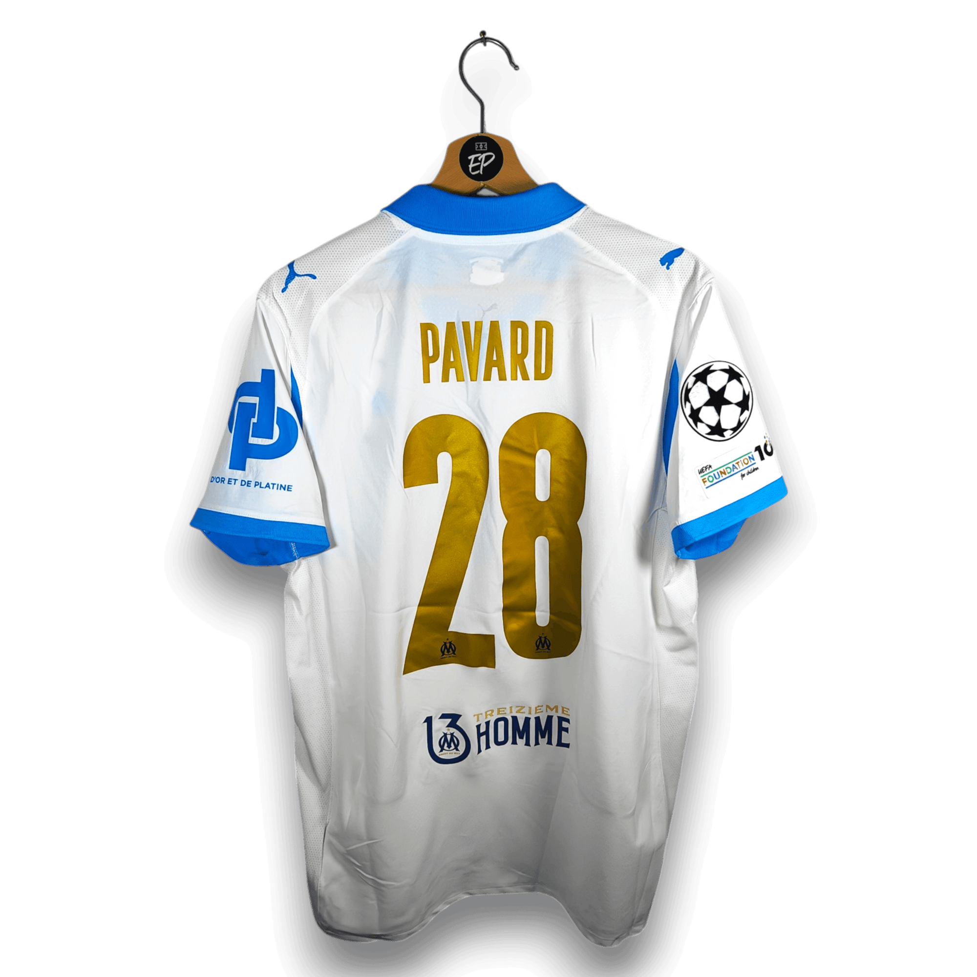 2025-26 Olympique Marseille Home Shirt Player version Pavard 