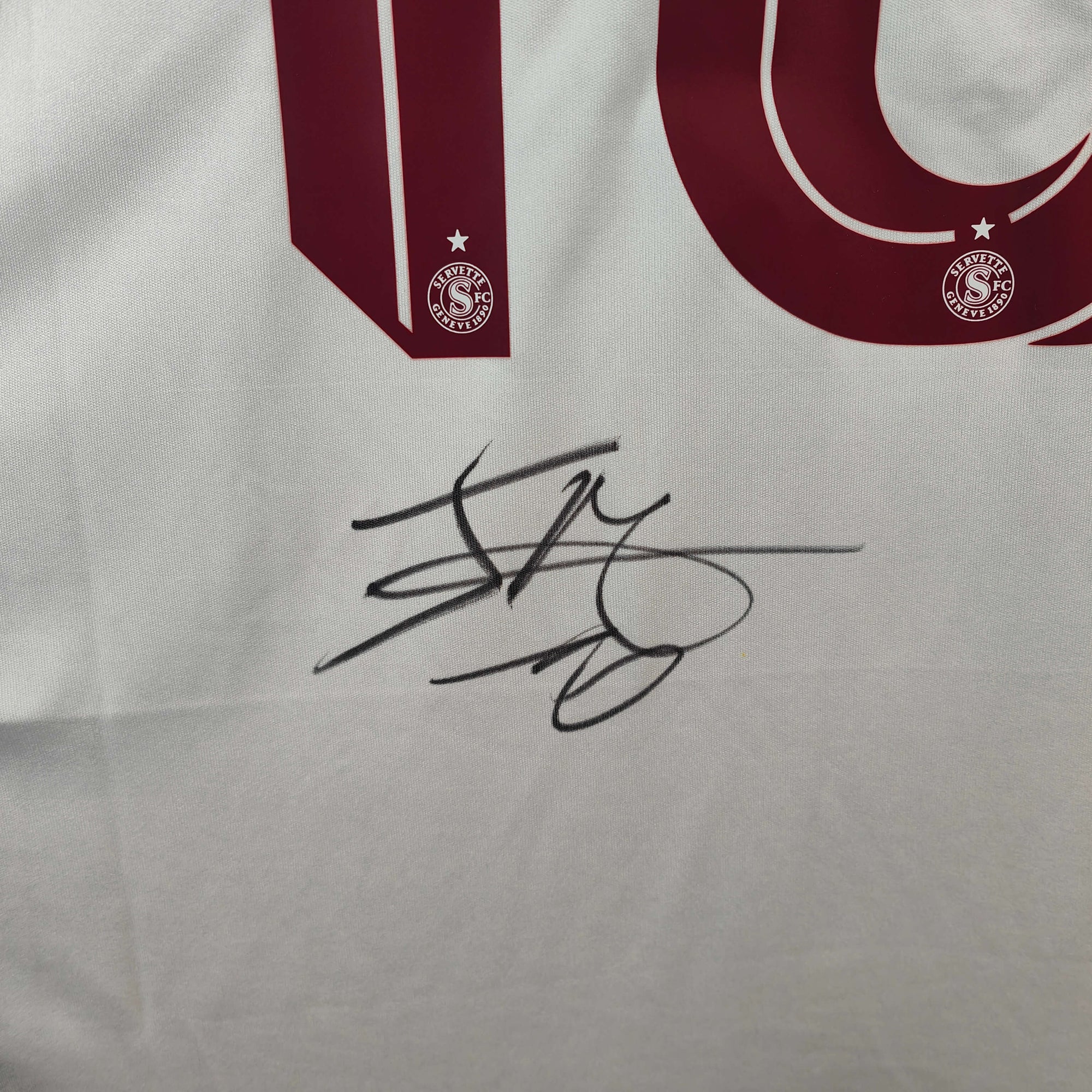 2025-26 Servette Away Shirt SIGNED Kadile 