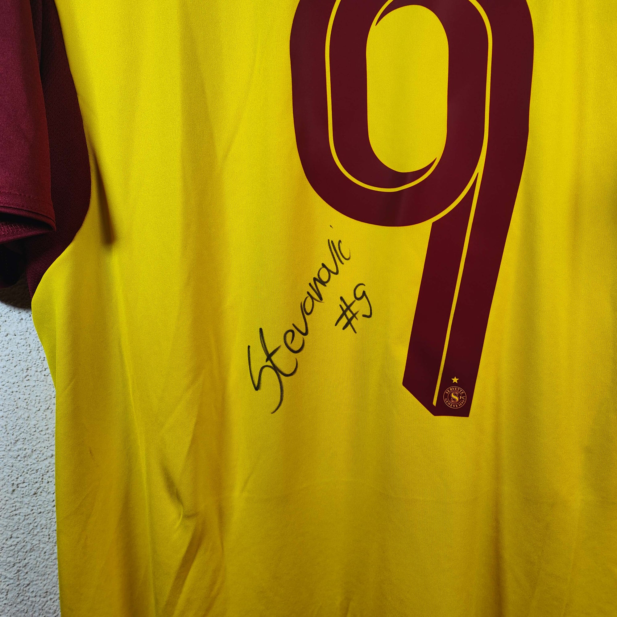 2025-26 Servette Third Shirt SIGNED Stevanović  
