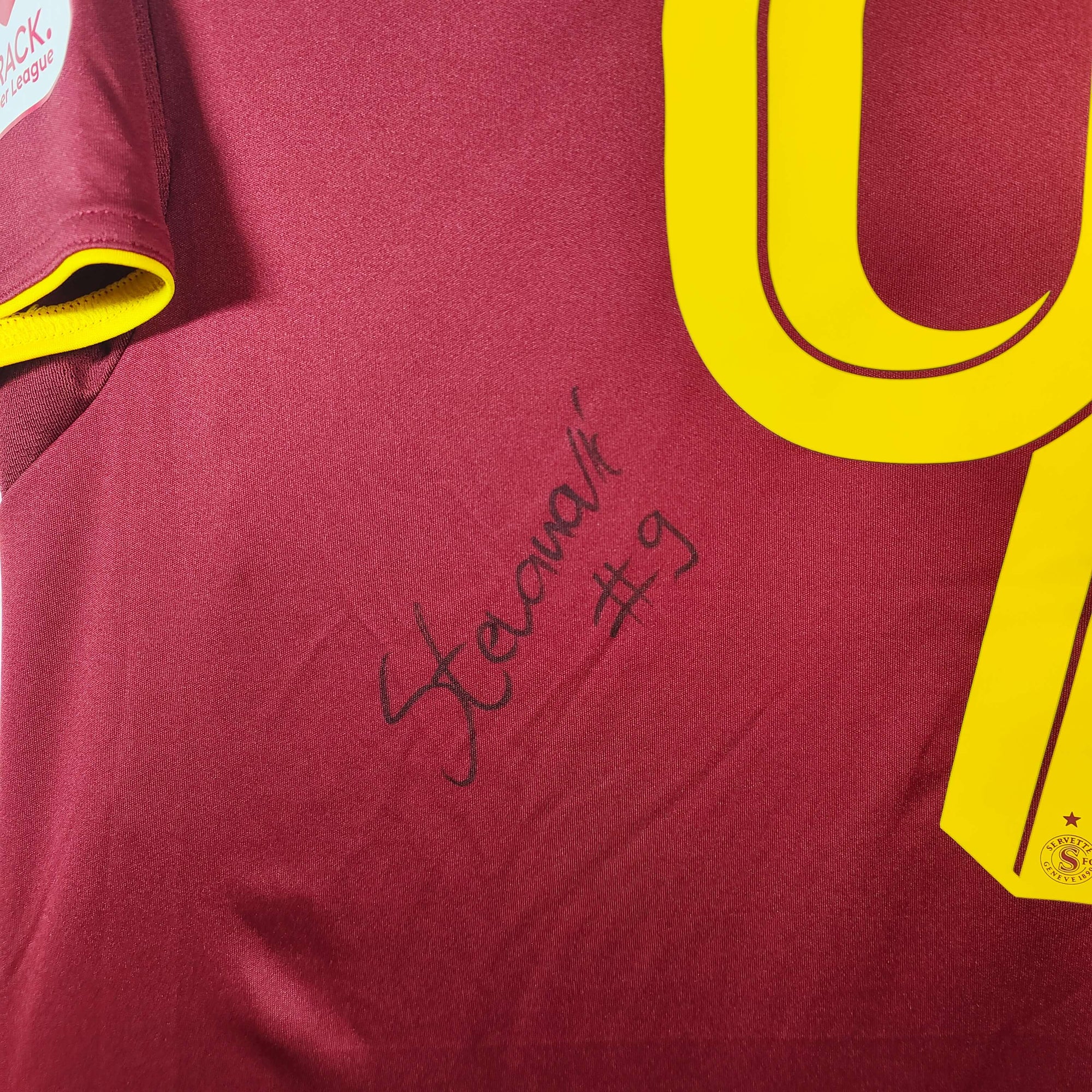 2025-26 Servette Home Shirt SIGNED Stevanović  