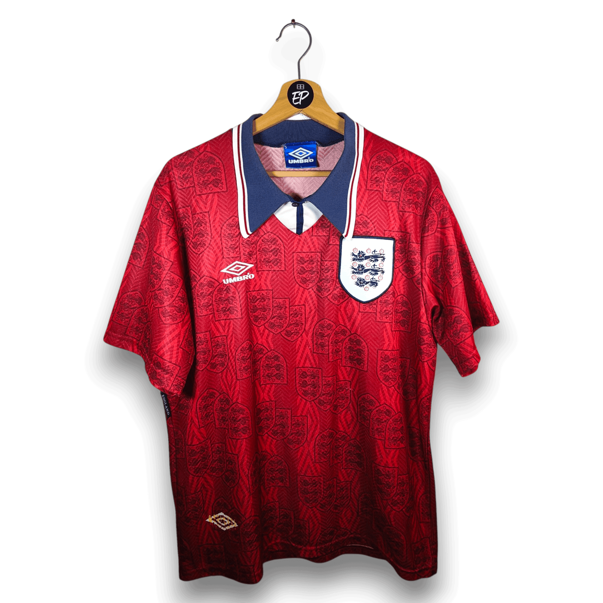 1993-95 England Away Shirt Shearer 
