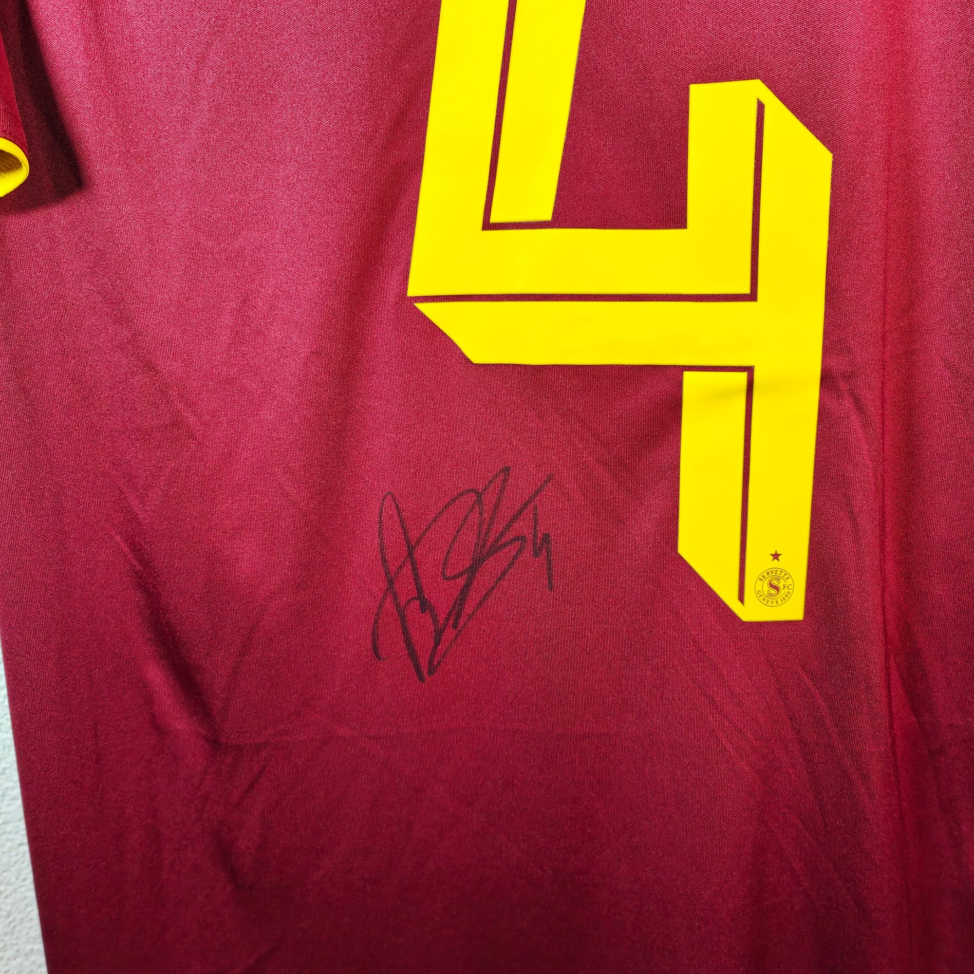 2025-26 Servette Home Shirt SIGNED Rouiller 