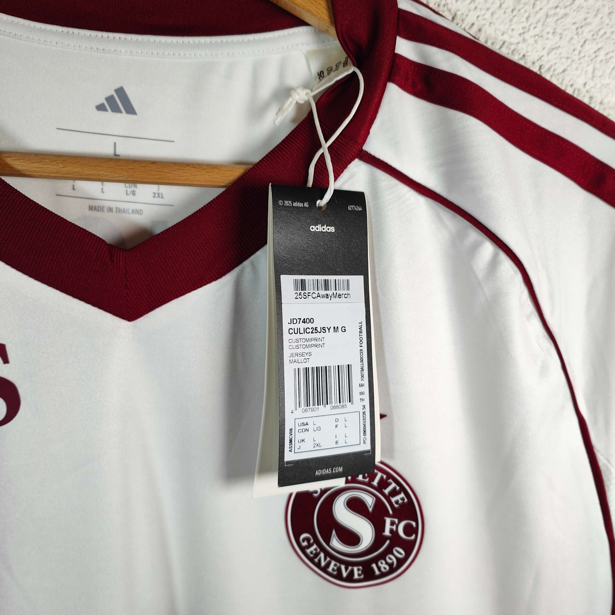 2025-26 Servette Away Shirt SIGNED Njoh 