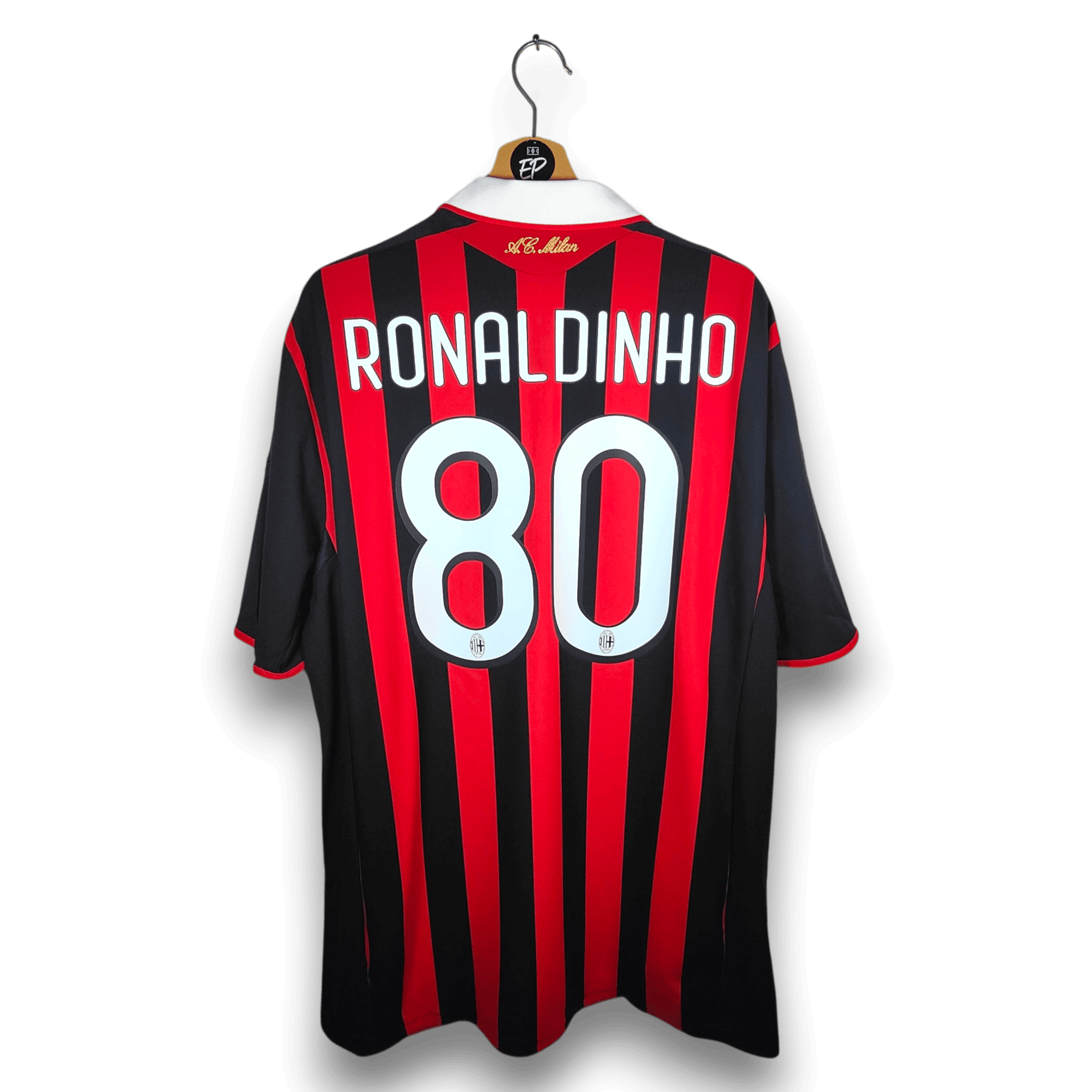 2009-10 AC Milan Home Shirt Ronaldinho 