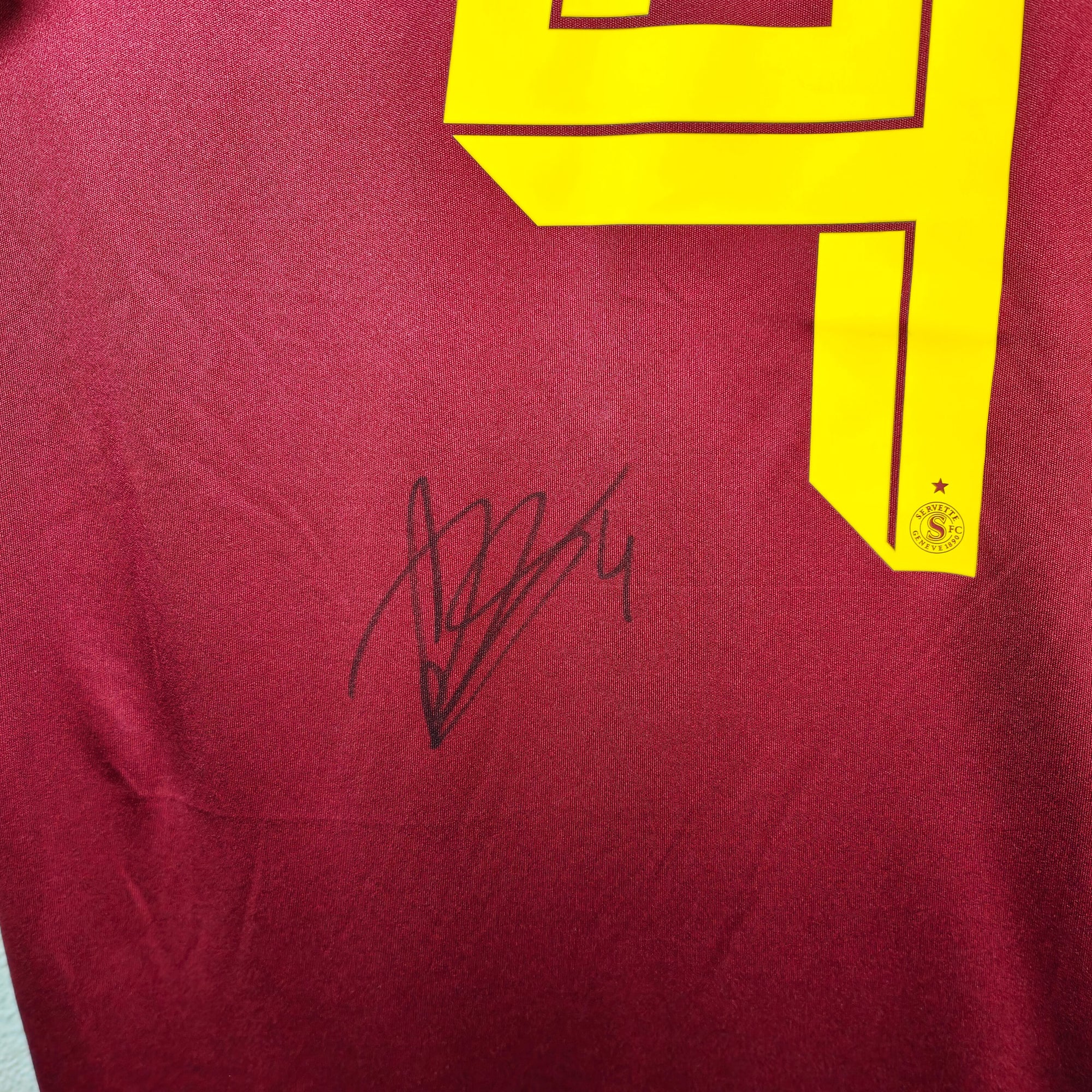 2025-26 Servette Home Shirt SIGNED Rouiller 