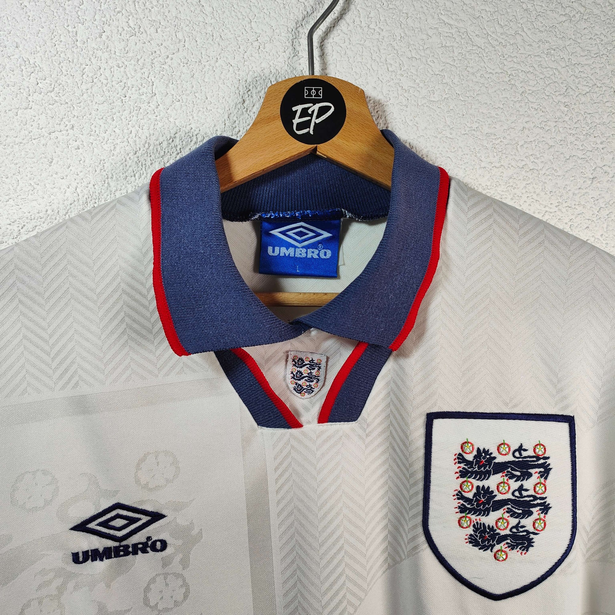 1993-95 England Home Shirt Barnes 