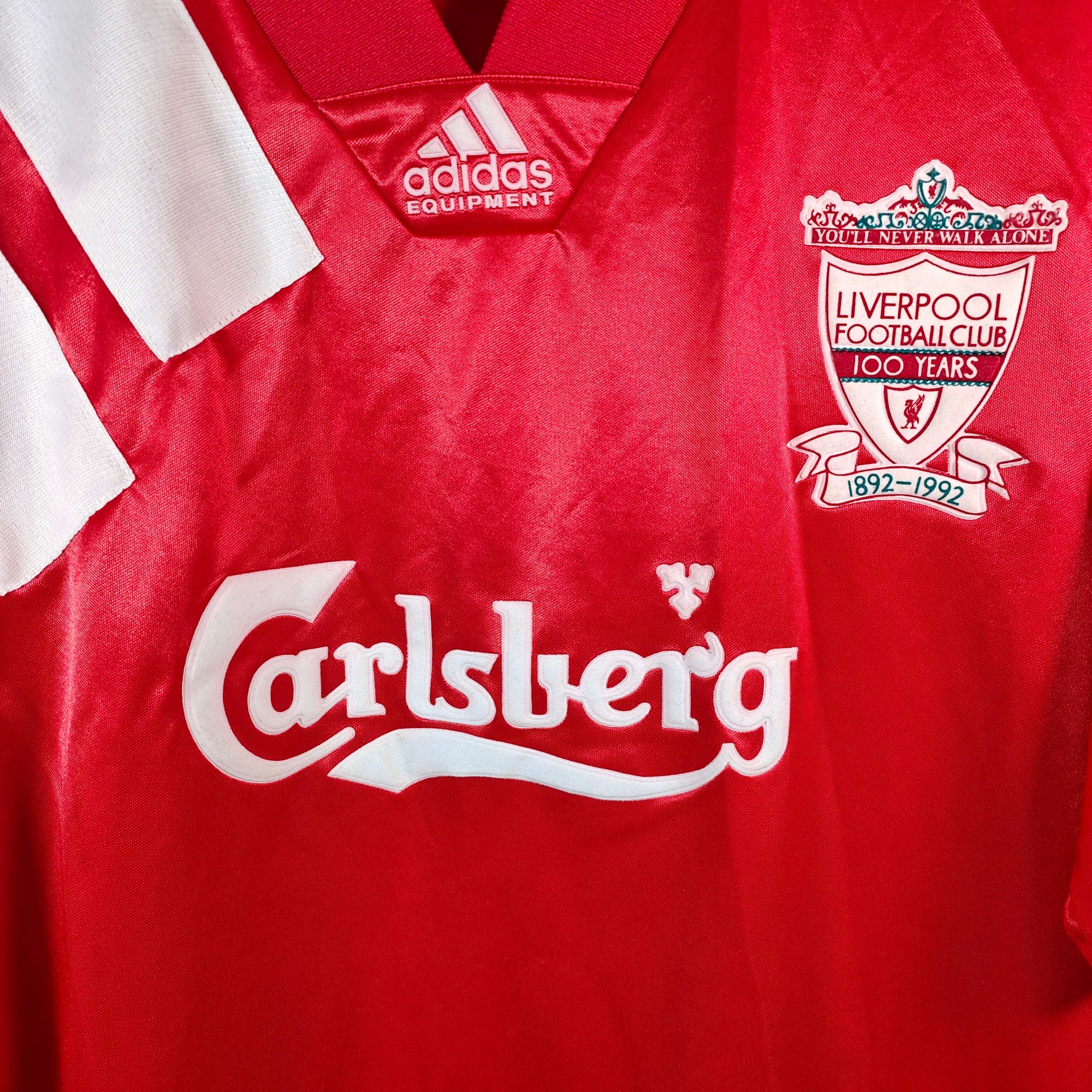 1992-93 Liverpool Home Shirt - 9/10 - (XL)