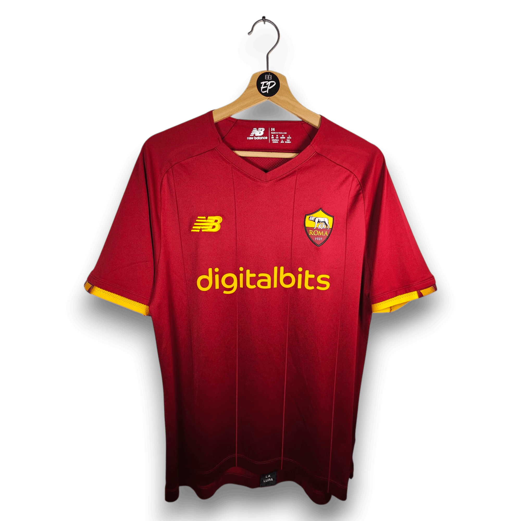 2021-22 AS Roma Home Shirt - 8.5/10 - (M)