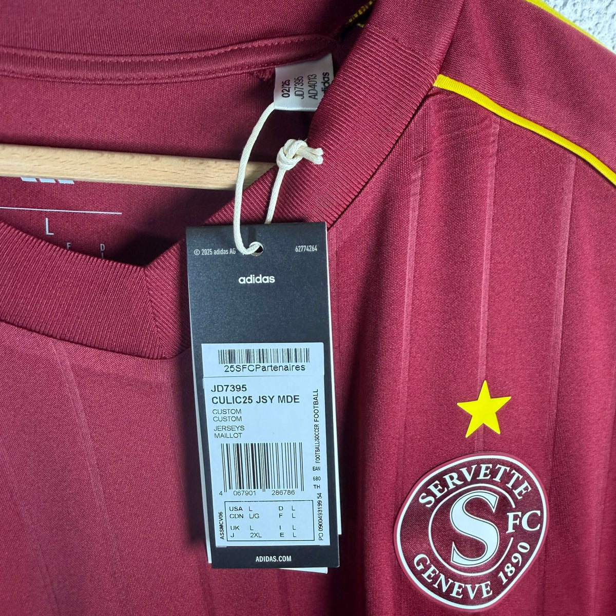 2025-26 Servette Home Shirt SIGNED Kadile 