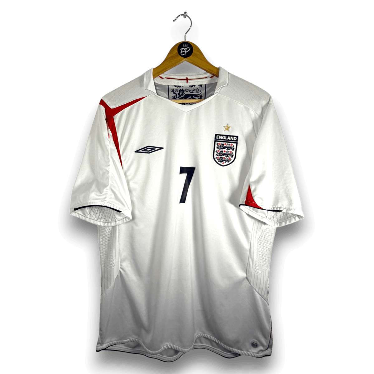 2005-07 England Home Shirt Beckham 