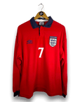 1999-01 England Away Shirt LS Beckham 